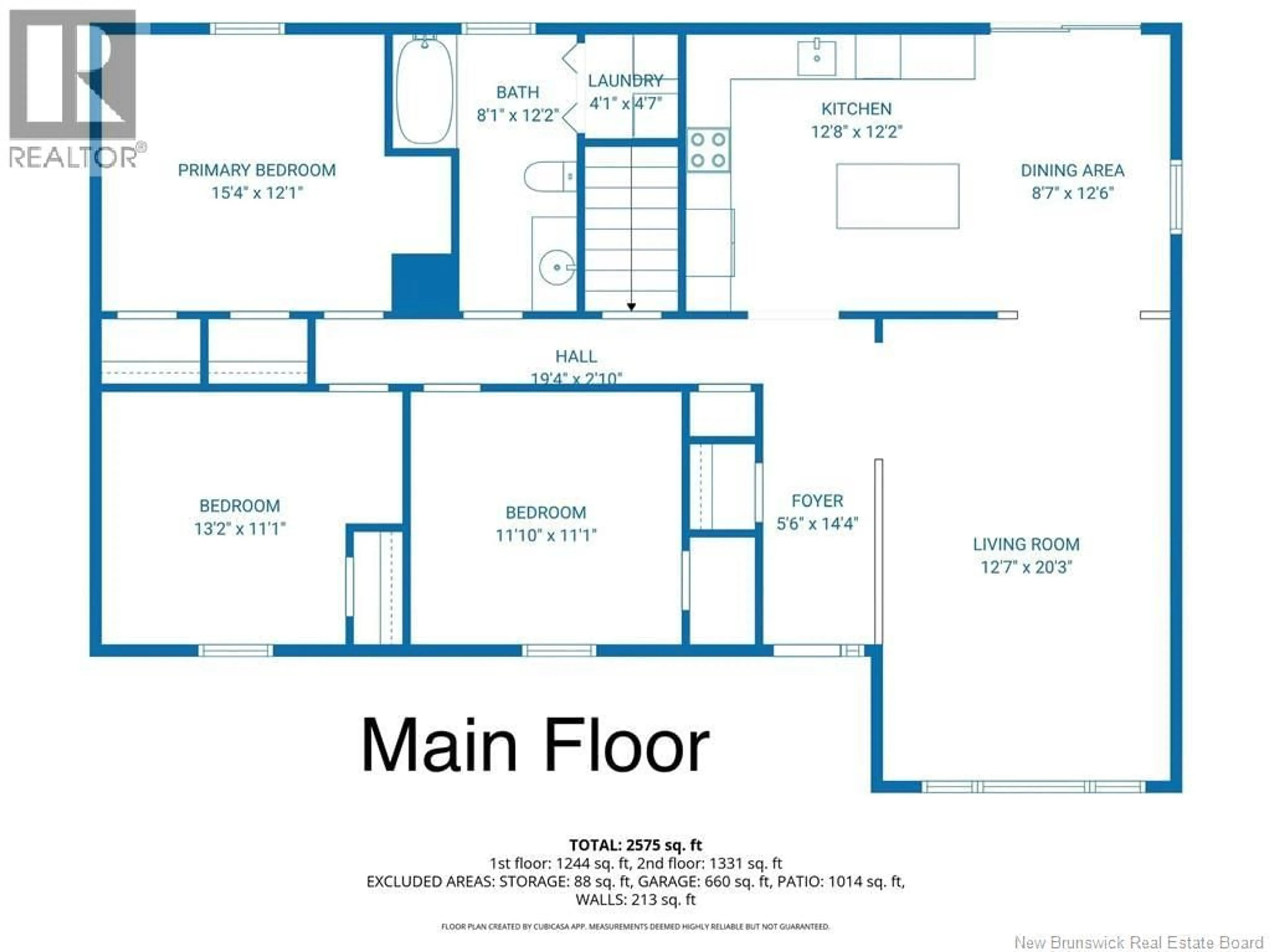 Floor plan for 23 DAVID STREET, Saint John New Brunswick E2J4J2