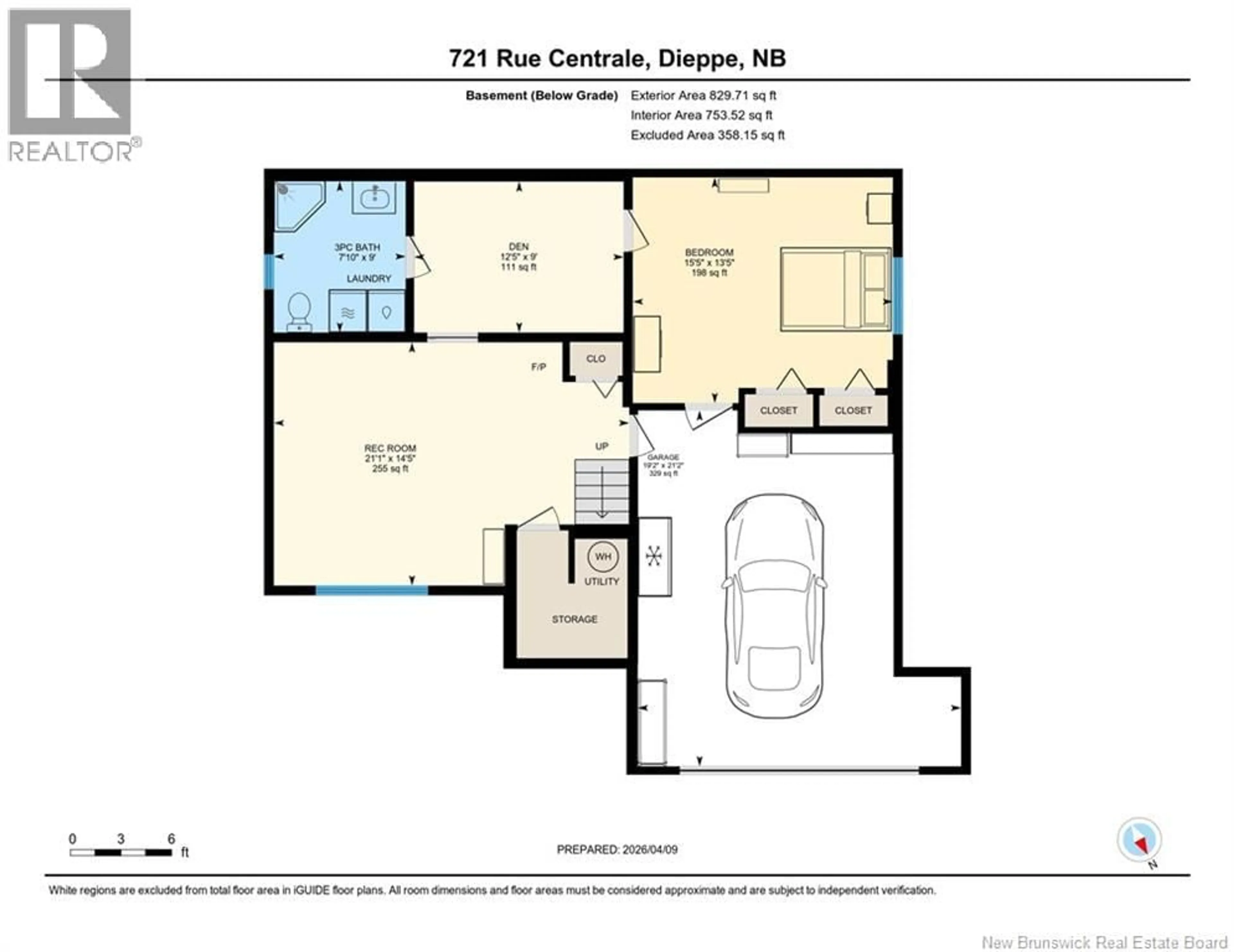 Floor plan for 721 CENTRALE STREET, Dieppe New Brunswick E1A6L9