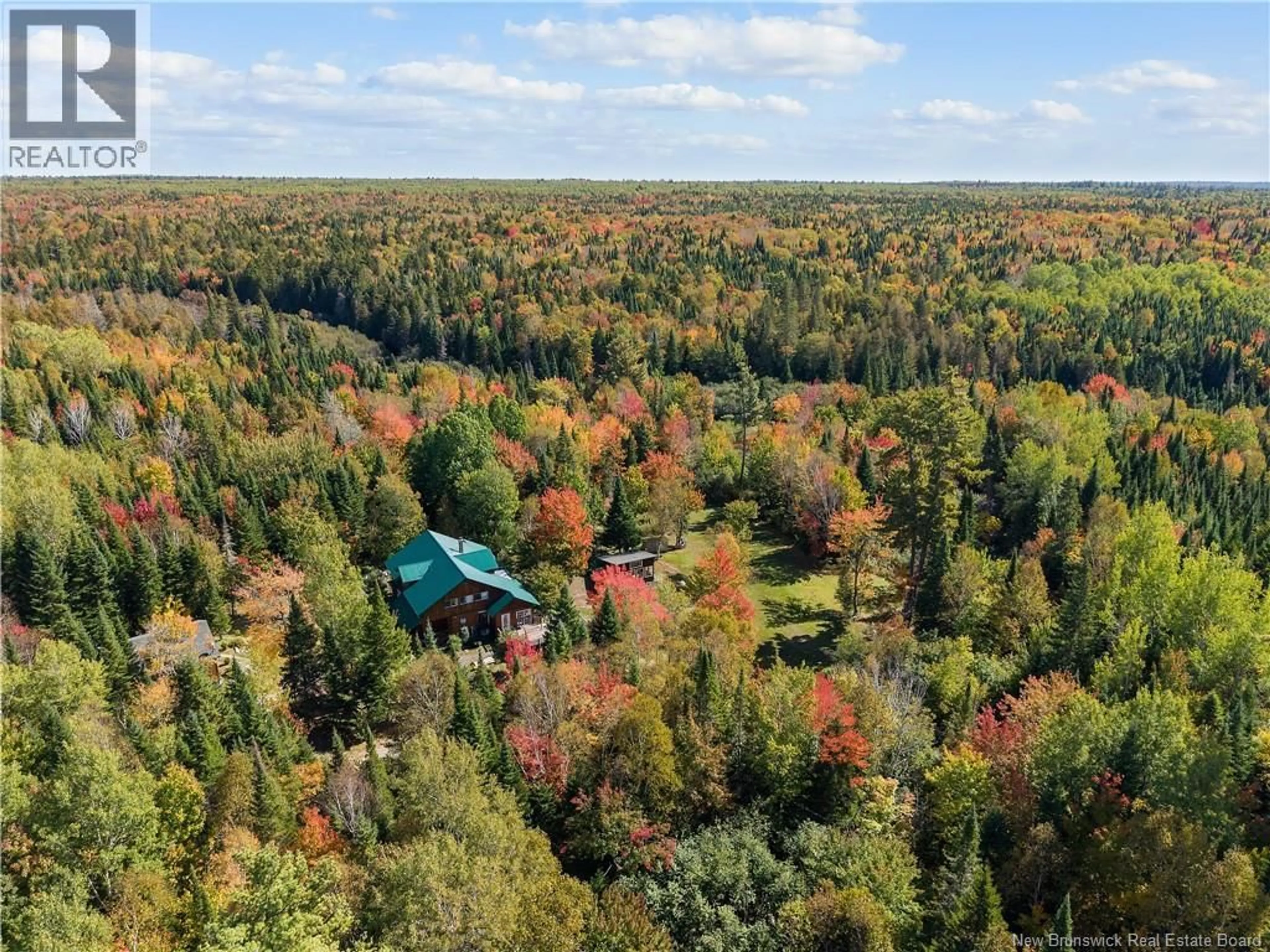 A pic from outside/outdoor area/front of a property/back of a property/a pic from drone, forest/trees view for 58 BUBA'S LANE, Cains River New Brunswick E9B0A2