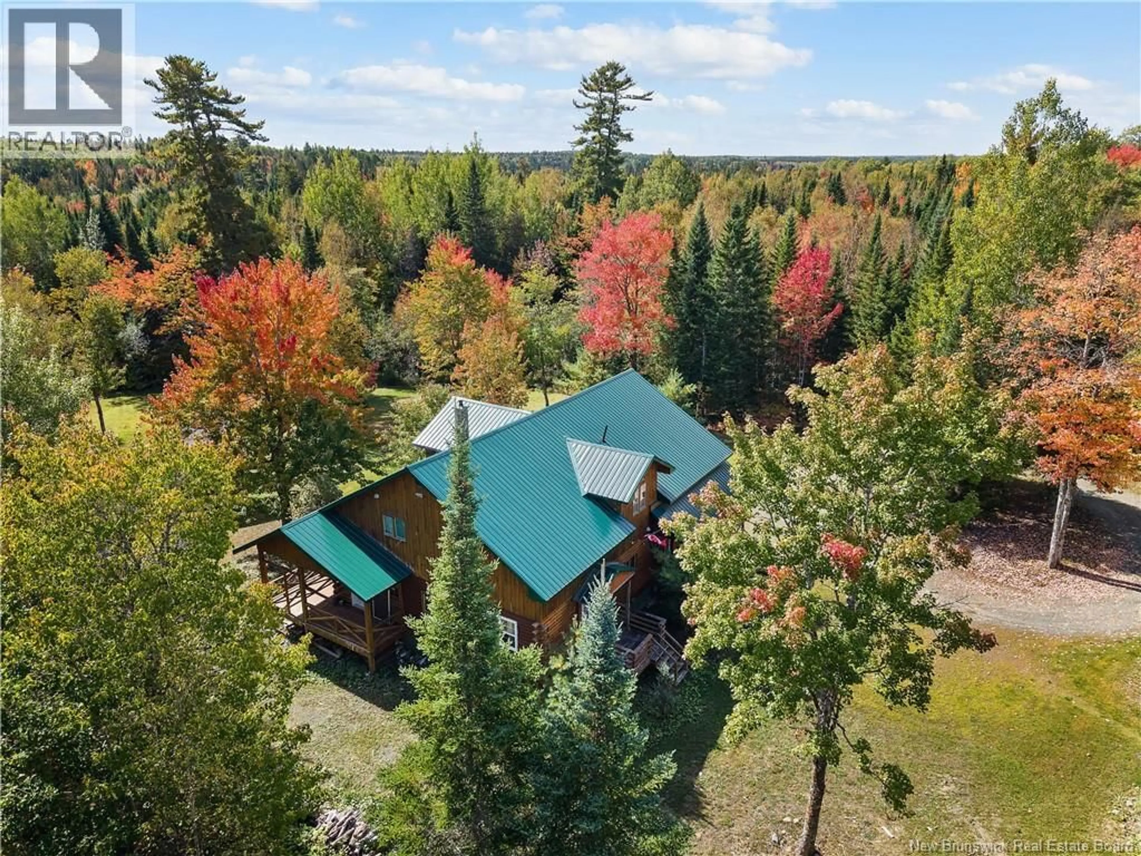 A pic from outside/outdoor area/front of a property/back of a property/a pic from drone, forest/trees view for 58 BUBA'S LANE, Cains River New Brunswick E9B0A2