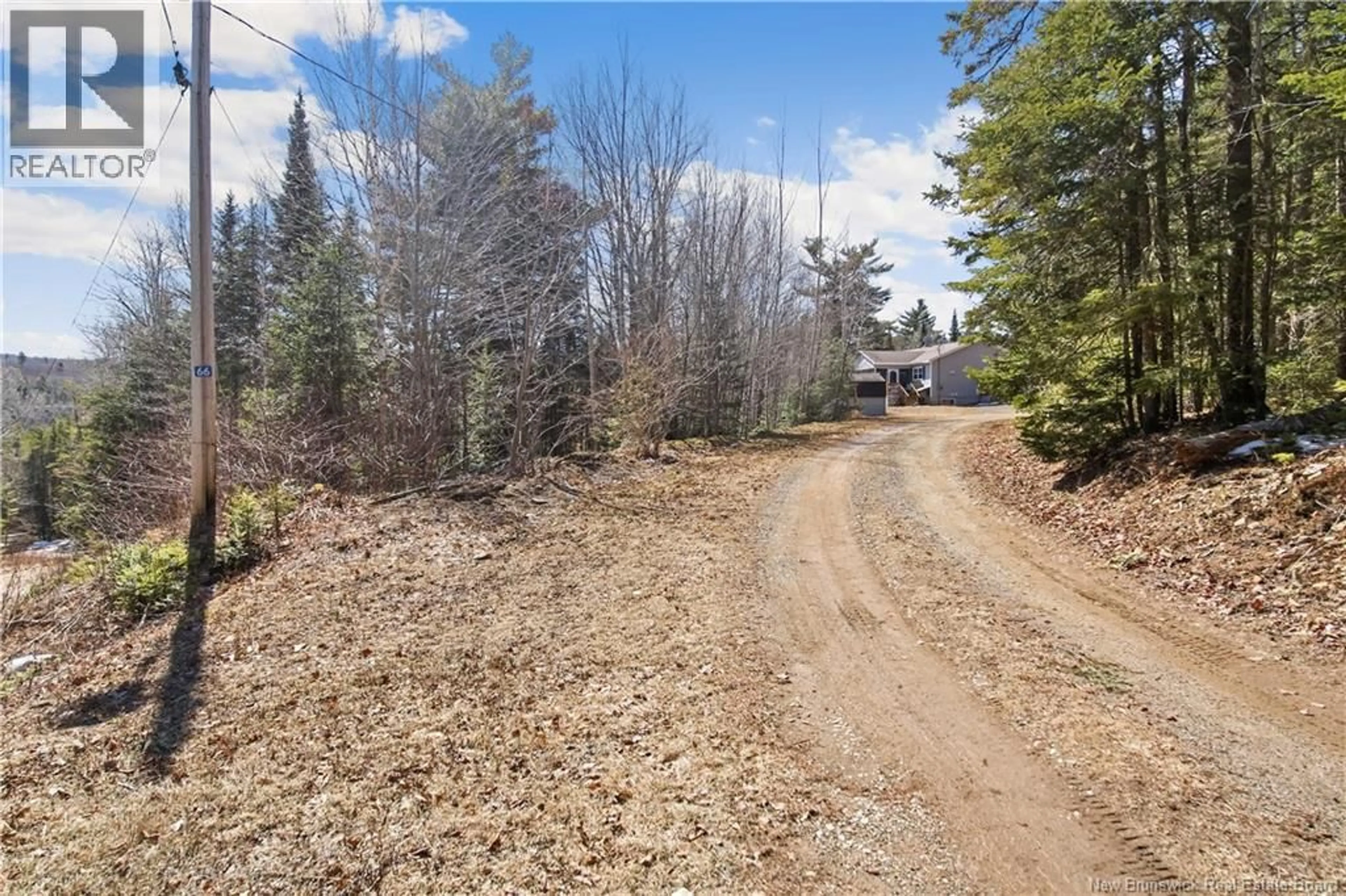 A pic from outside/outdoor area/front of a property/back of a property/a pic from drone, forest/trees view for 66 GEORGE WILSON ROAD, Parkindale New Brunswick E4J1C3