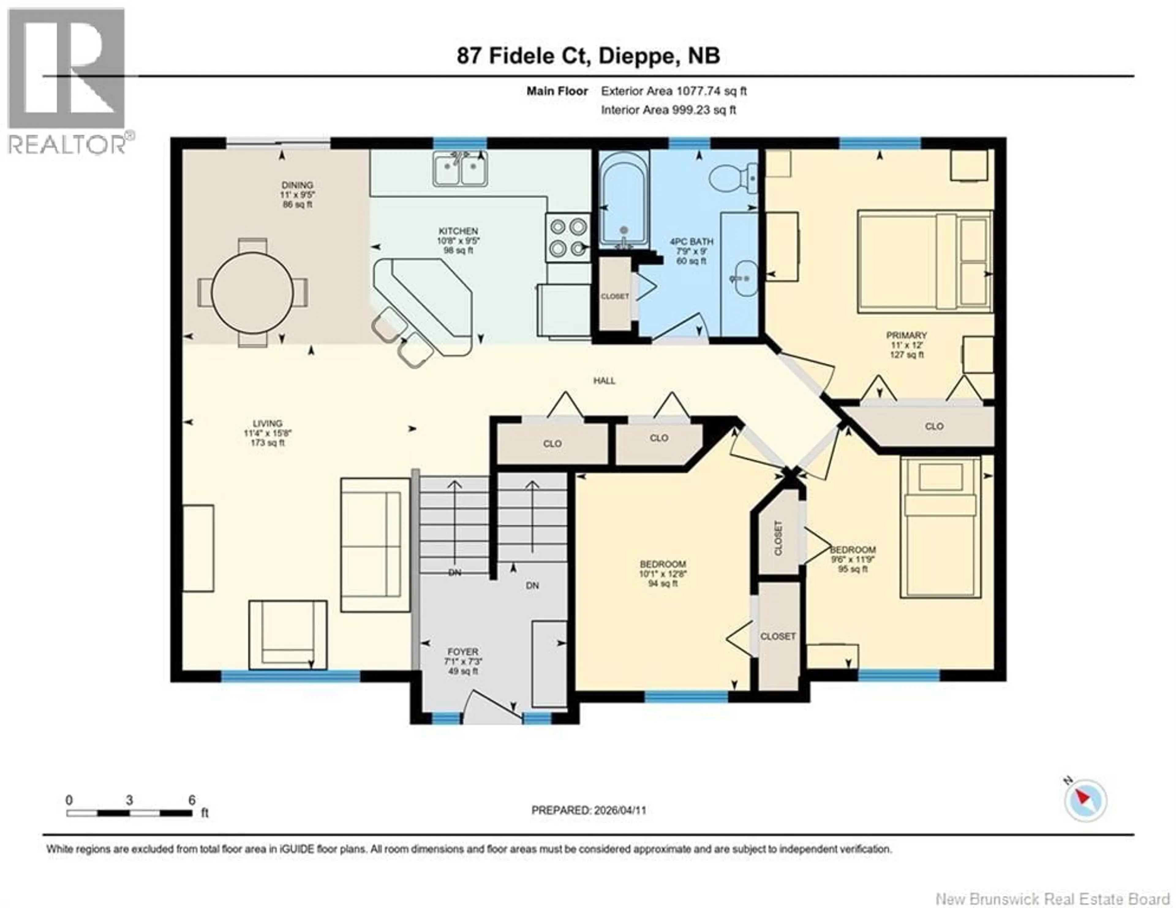 Floor plan for 87 FIDELE COURT, Dieppe New Brunswick E1A0C9
