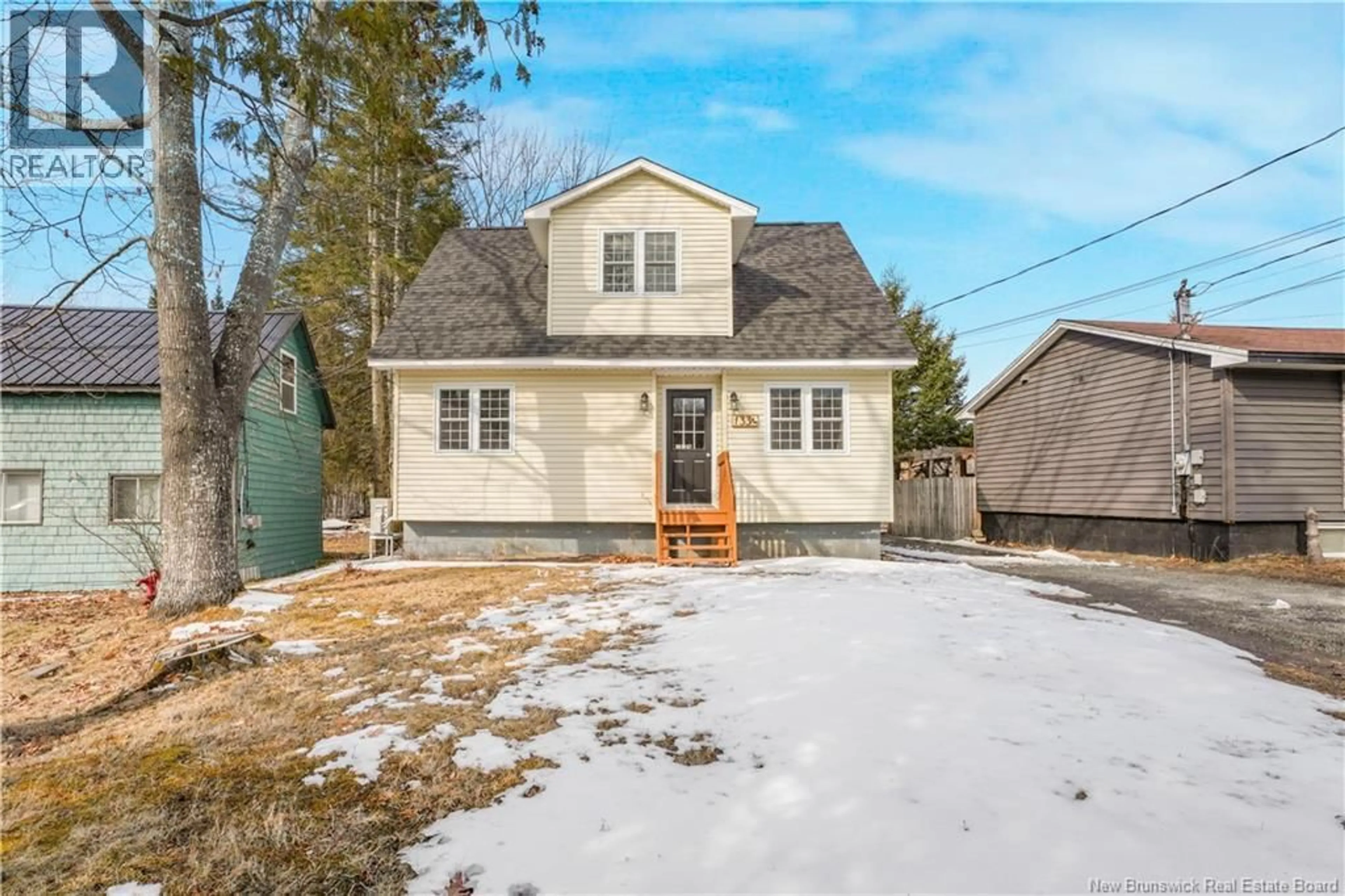 Home with vinyl exterior material, street for 133 CLAUDIE ROAD, Fredericton New Brunswick E3A7T6