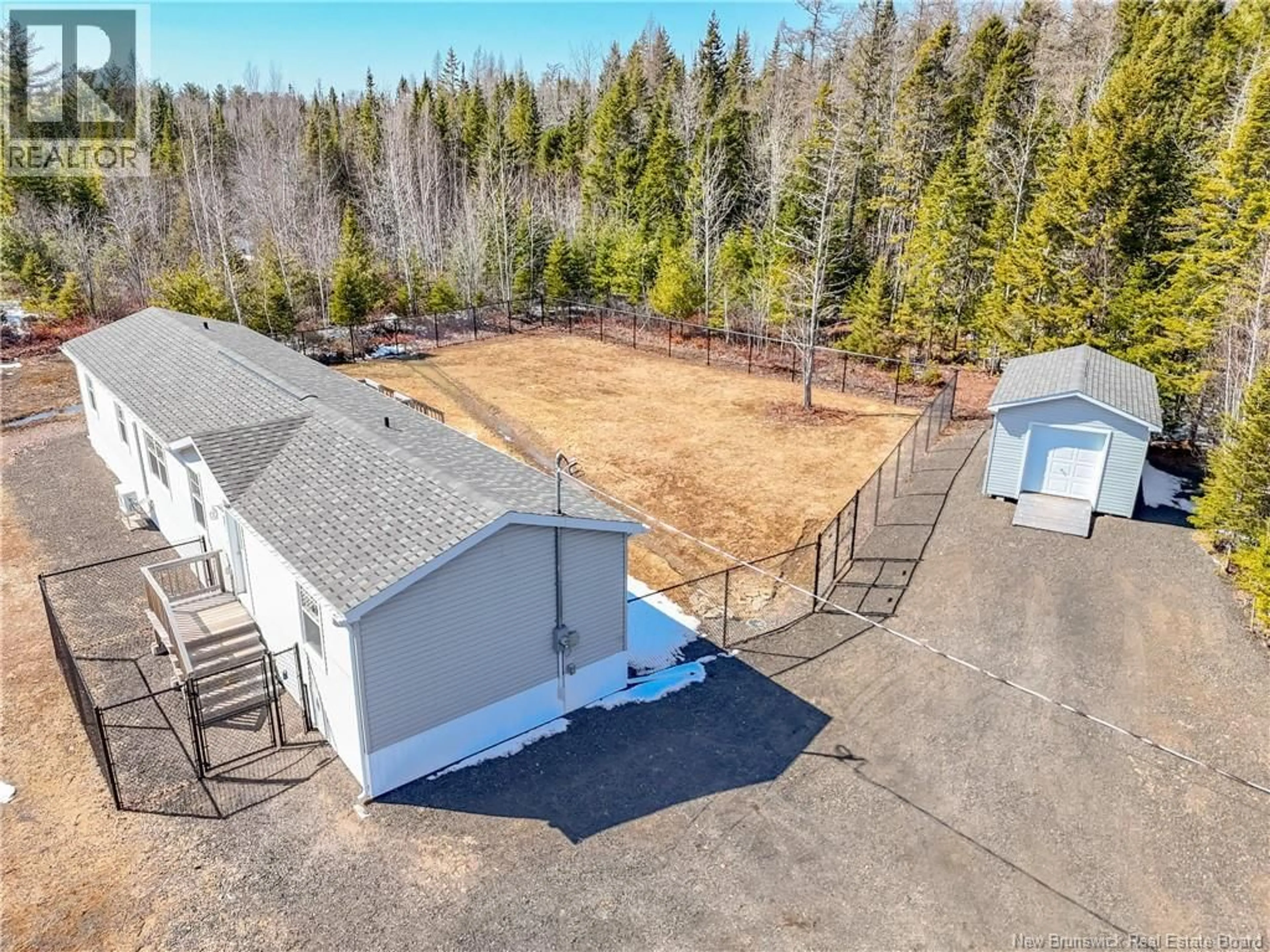 A pic from outside/outdoor area/front of a property/back of a property/a pic from drone, forest/trees view for 247 POST ROAD, Minto New Brunswick E4B3A2