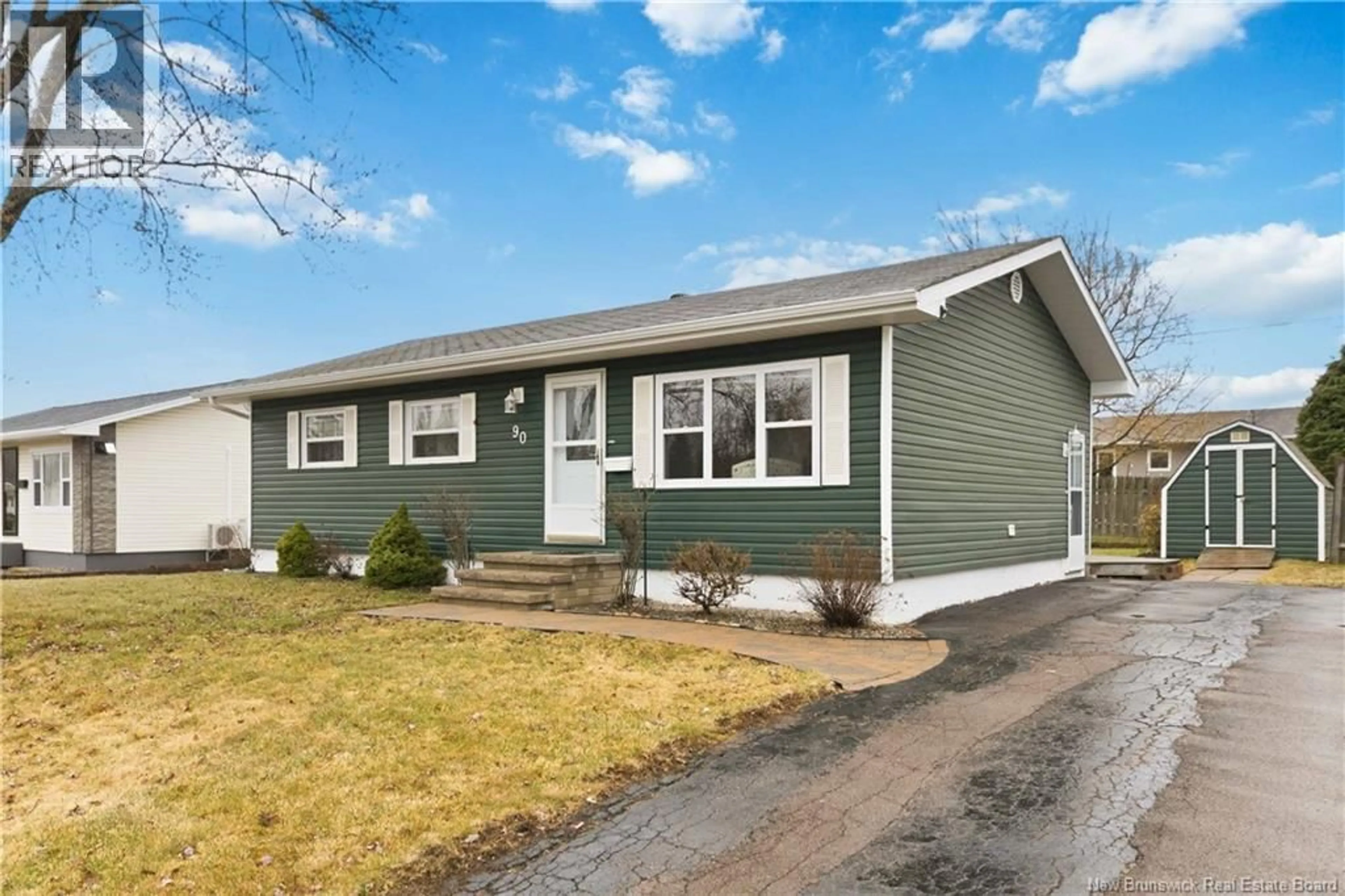 Home with vinyl exterior material, street for 90 PASADENA DRIVE, Moncton New Brunswick E1G1H5