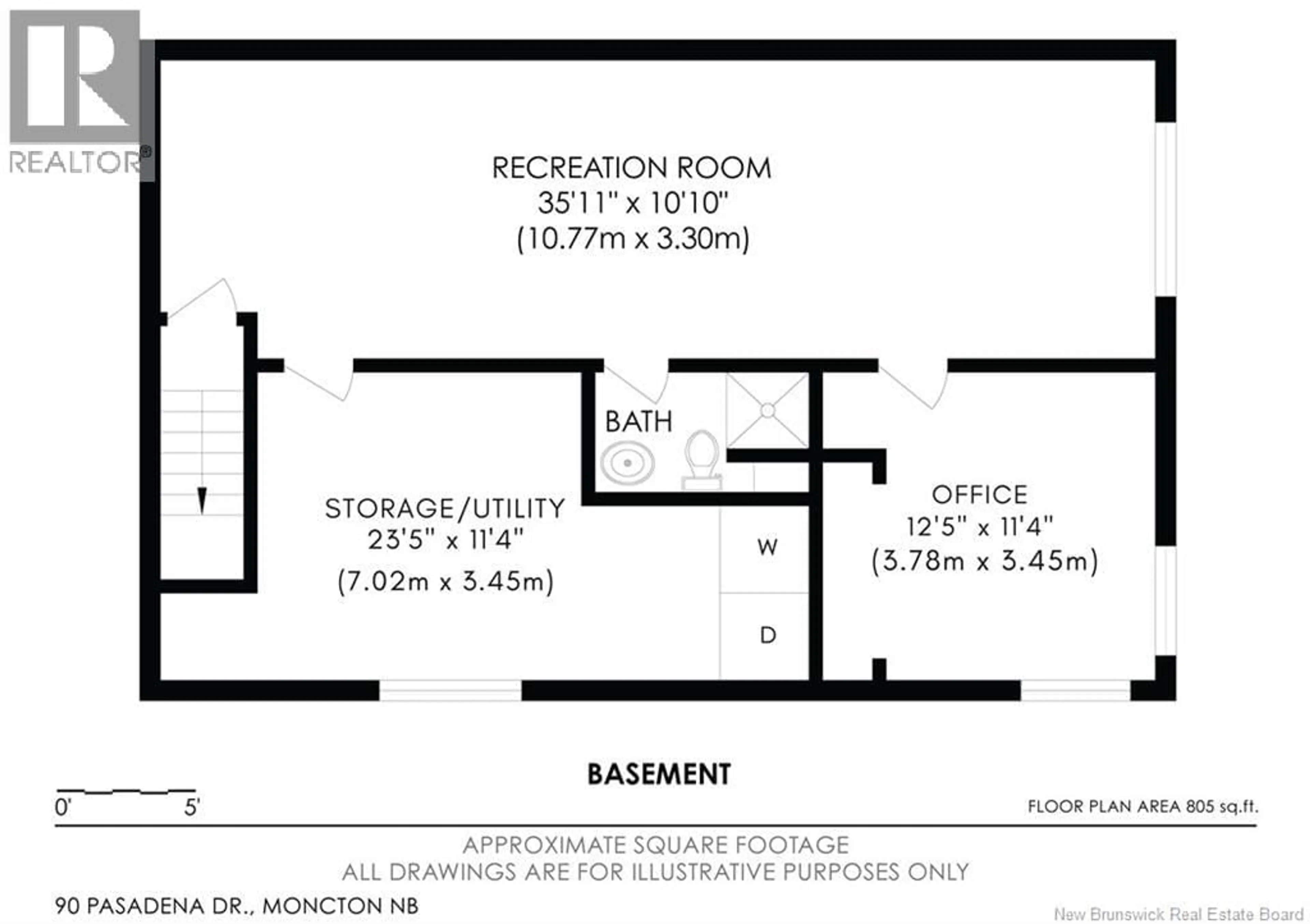 Floor plan for 90 PASADENA DRIVE, Moncton New Brunswick E1G1H5