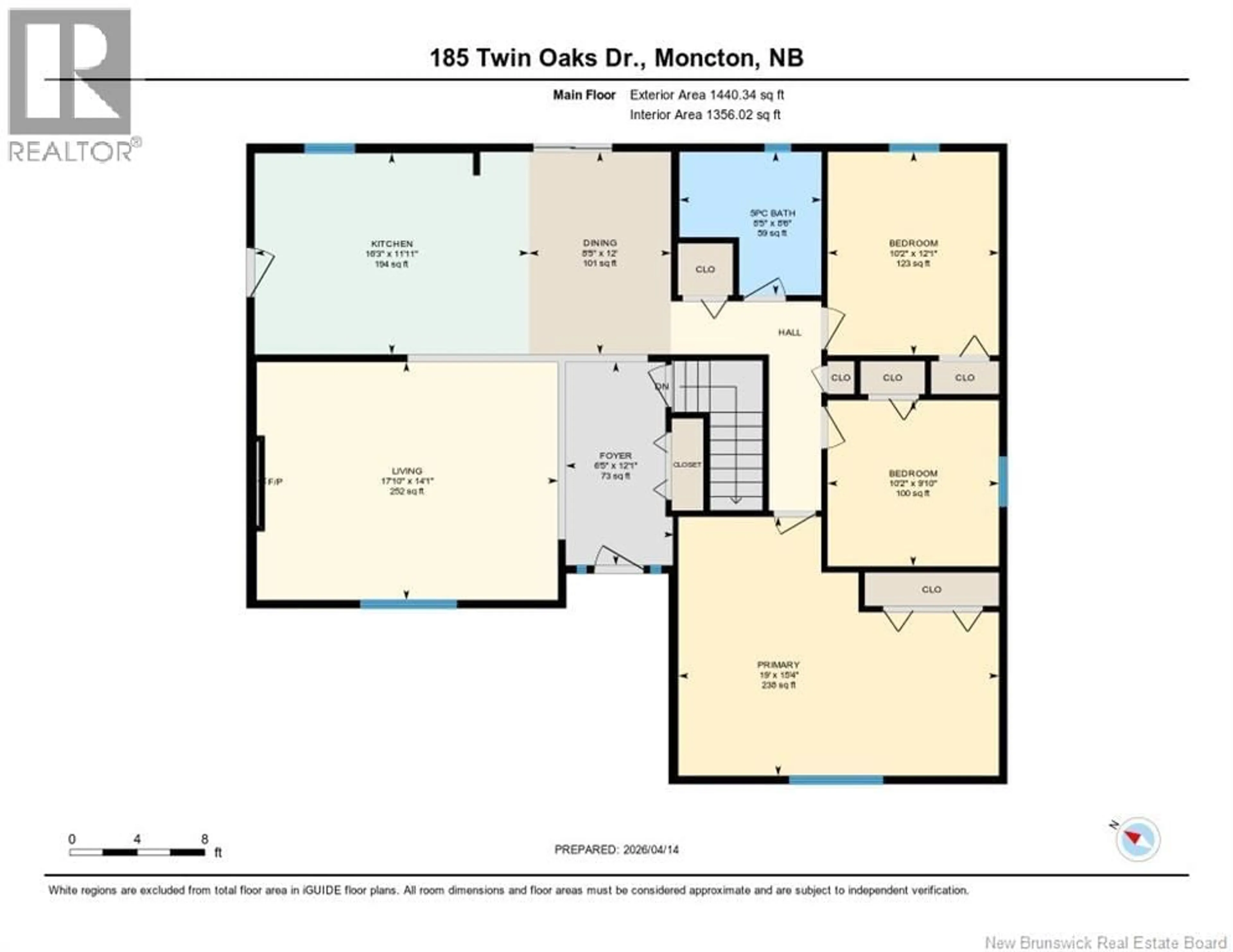 Floor plan for 185 TWIN OAKS DRIVE, Moncton New Brunswick E1G4W4