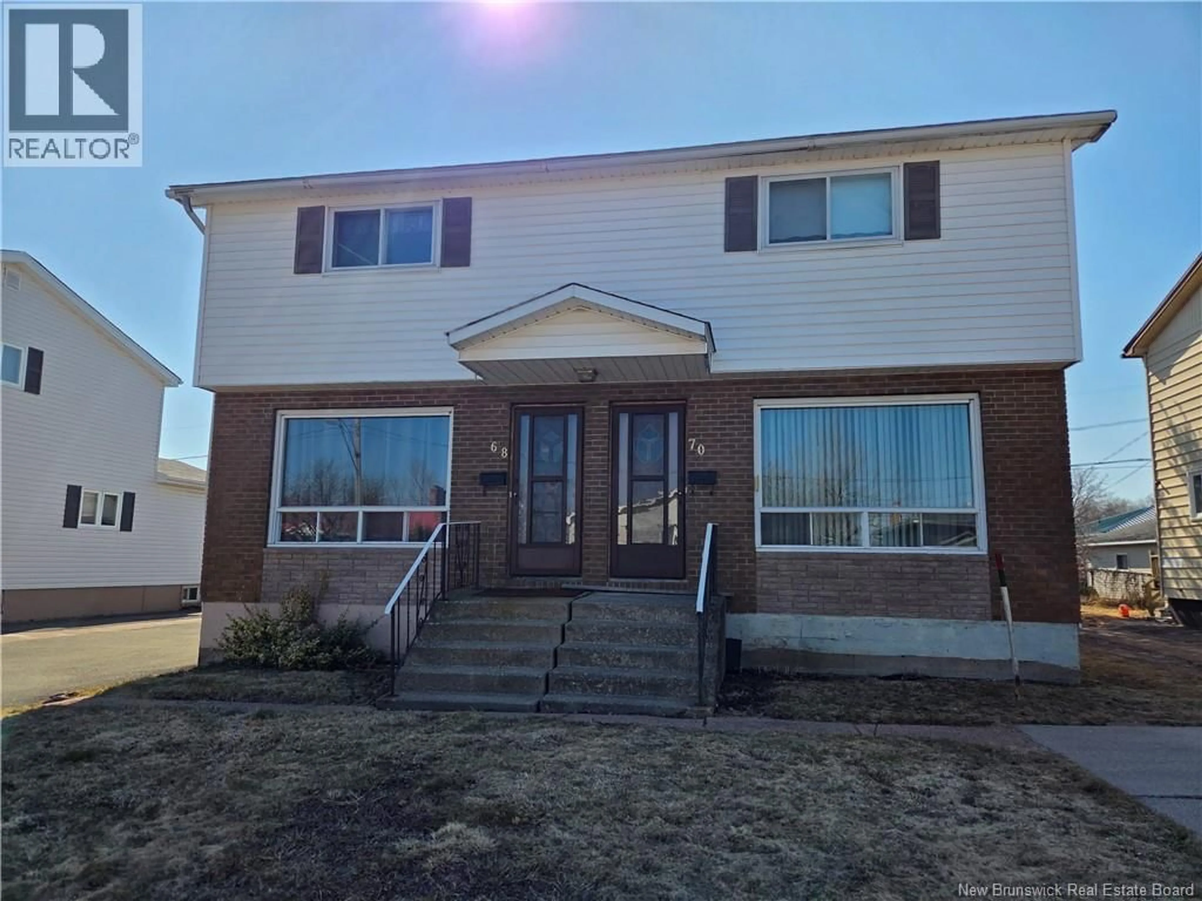 Home with vinyl exterior material, street for 68-70 WHITNEY, Moncton New Brunswick E1C8C6