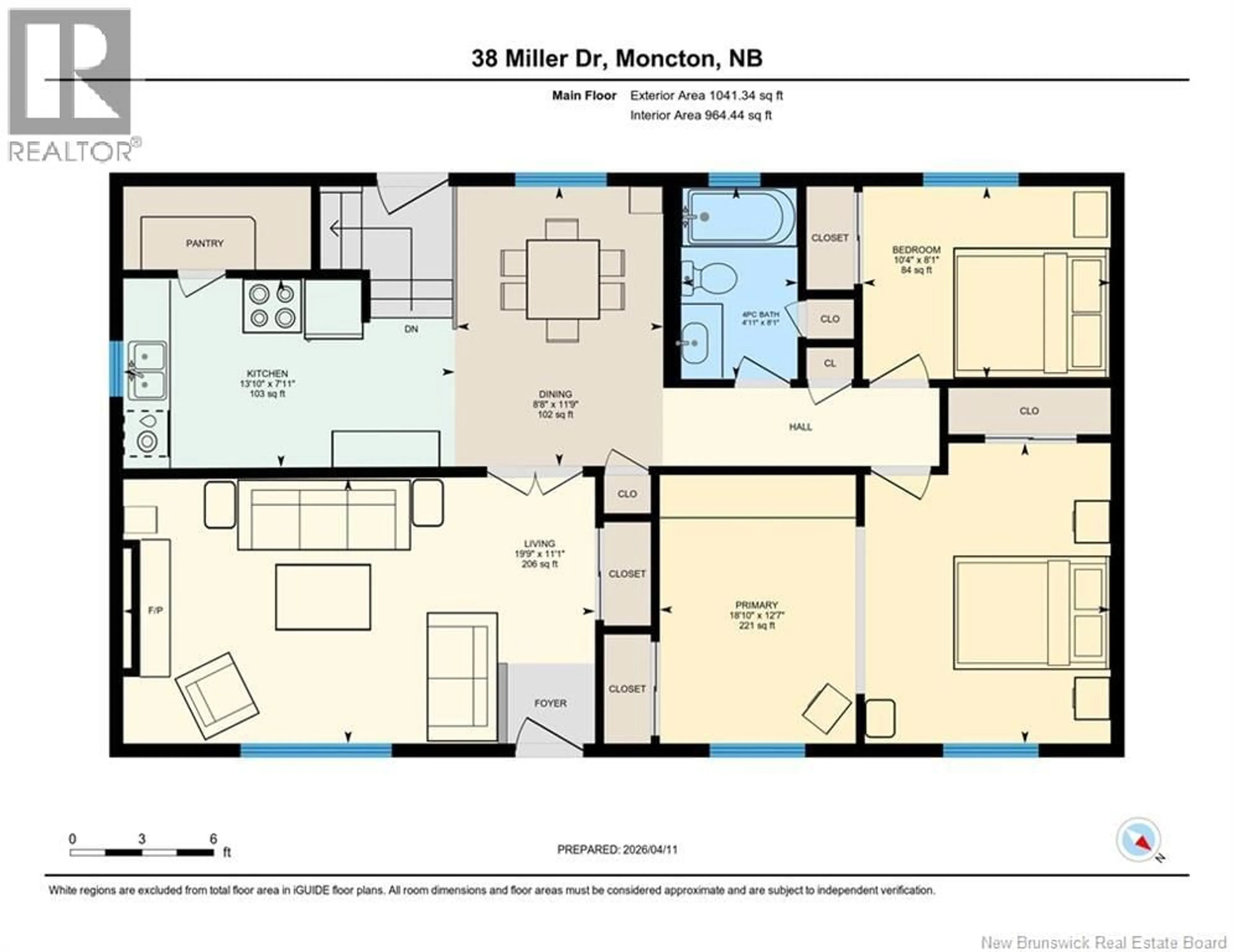 Floor plan for 38 MILLER DRIVE, Moncton New Brunswick E1C7T2