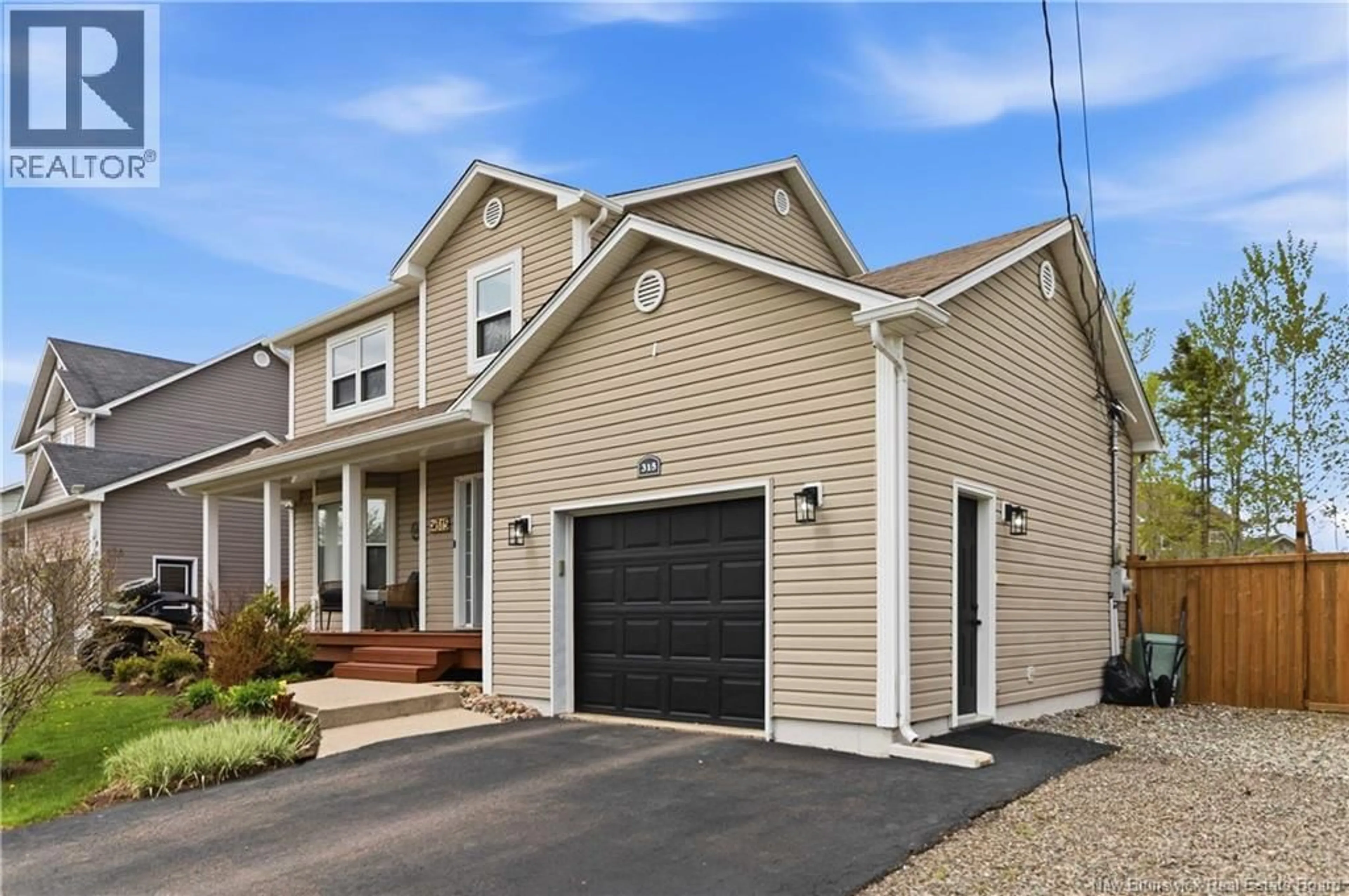 Home with vinyl exterior material, street for 315 MAPLEHURST DRIVE, Moncton New Brunswick E1G0E6