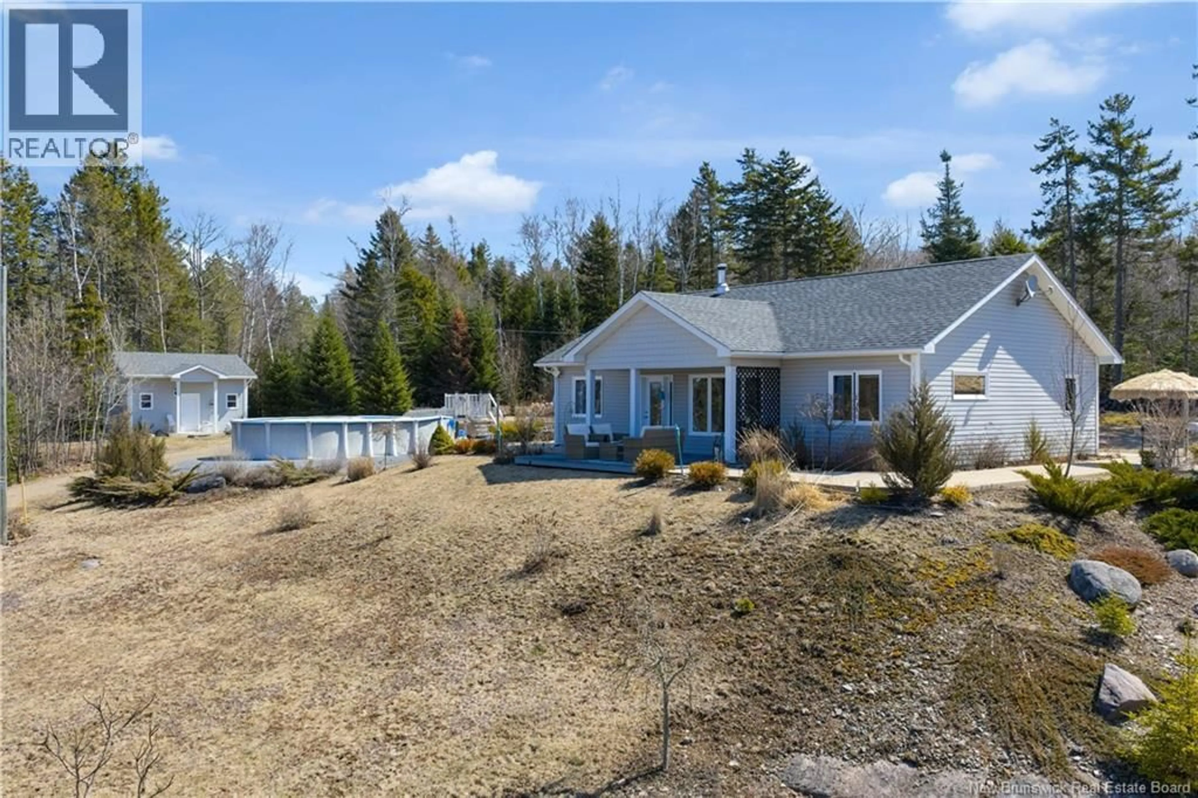 A pic from outside/outdoor area/front of a property/back of a property/a pic from drone, water/lake/river/ocean view for 1330 ROUTE 705, Wickham New Brunswick E5T3W1