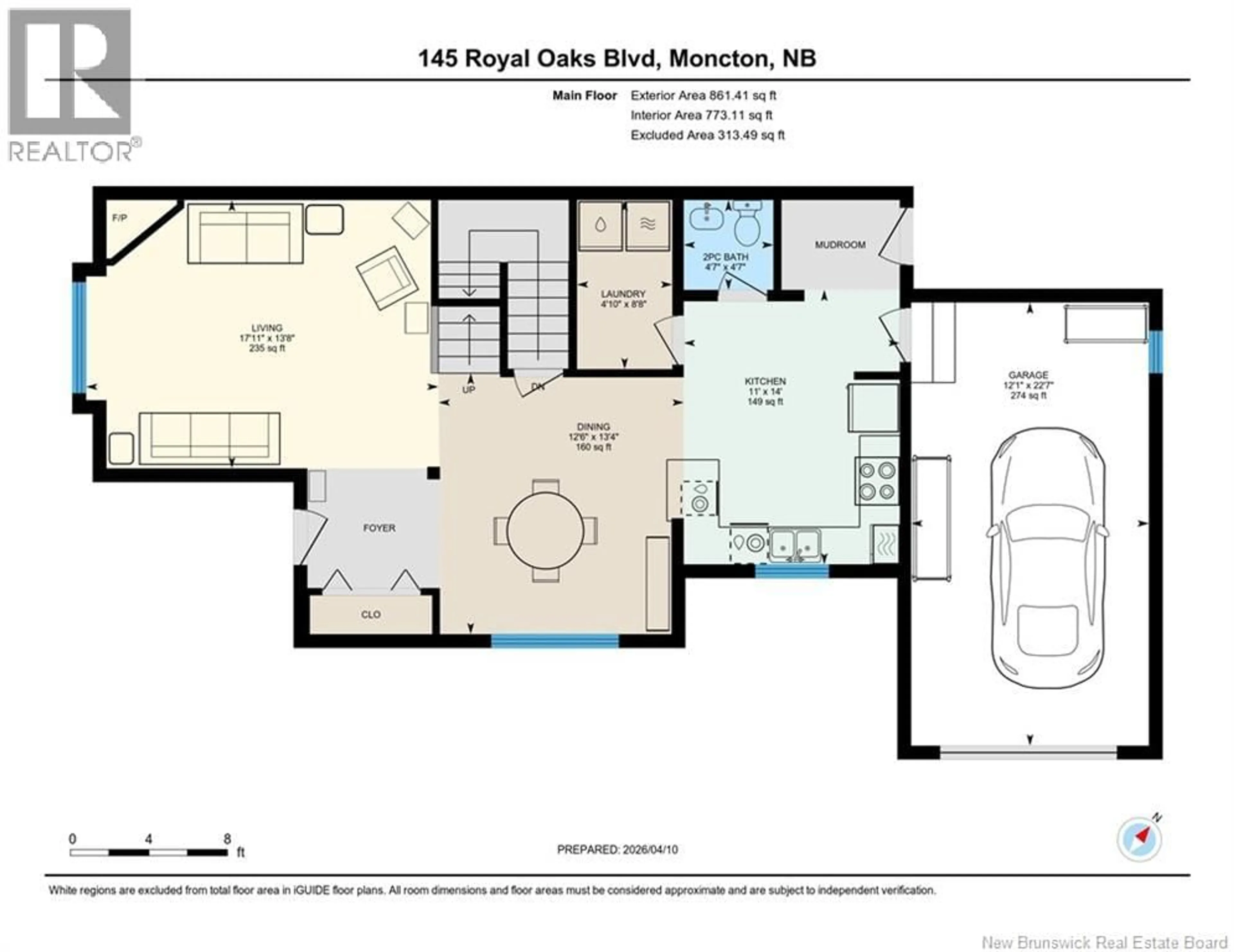 Floor plan for 145 ROYAL OAKS BOULEVARD, Moncton New Brunswick E1H2P7