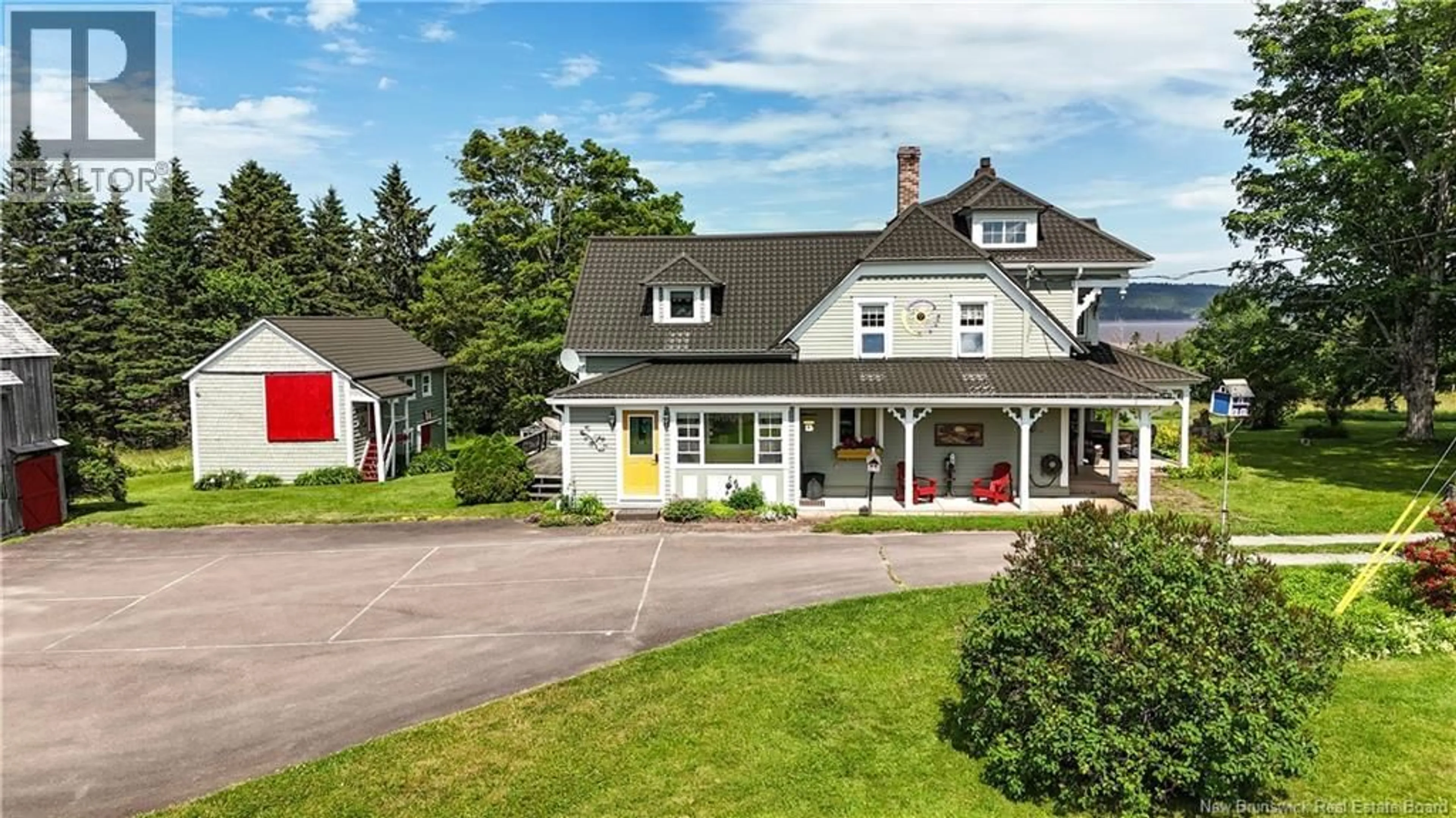 A pic from outside/outdoor area/front of a property/back of a property/a pic from drone, street for 3415 ROUTE 114, Edgetts Landing New Brunswick E4H2G4