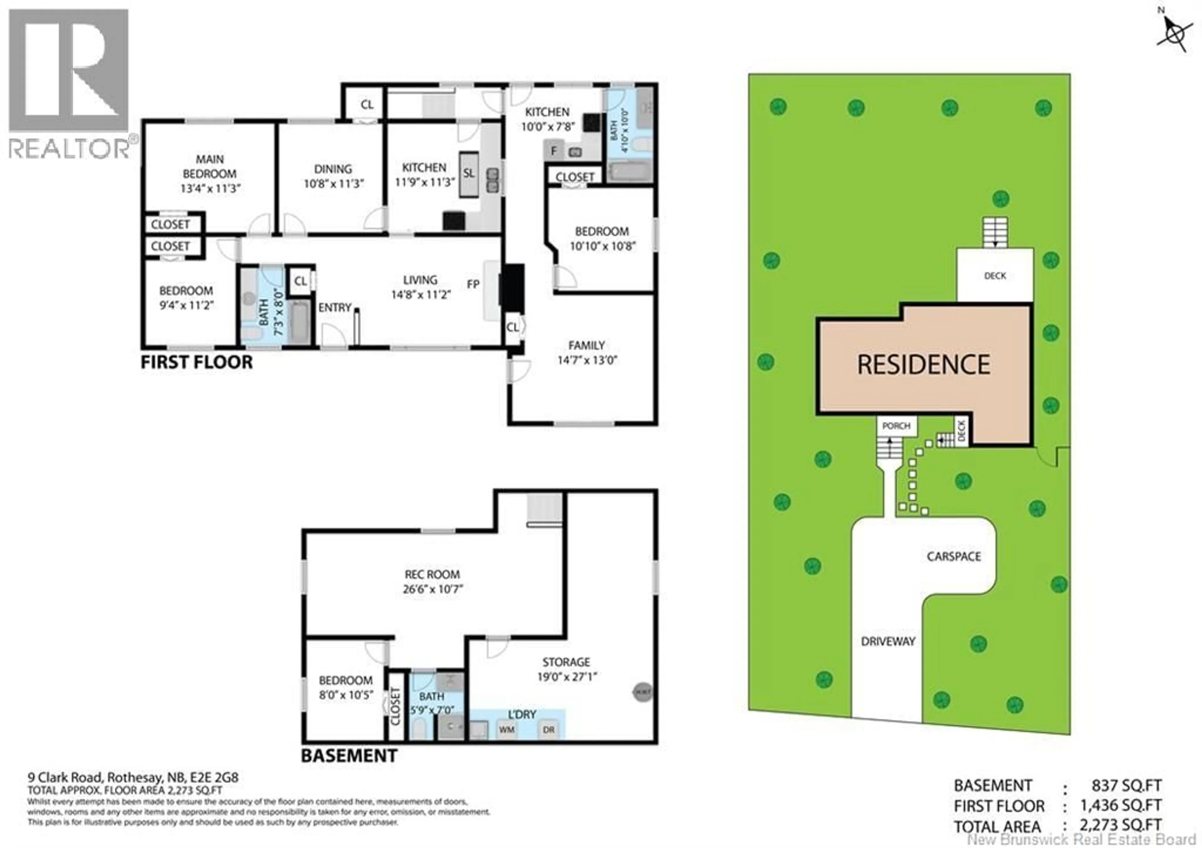 Floor plan for 9 CLARK ROAD, Rothesay New Brunswick E2E2G8