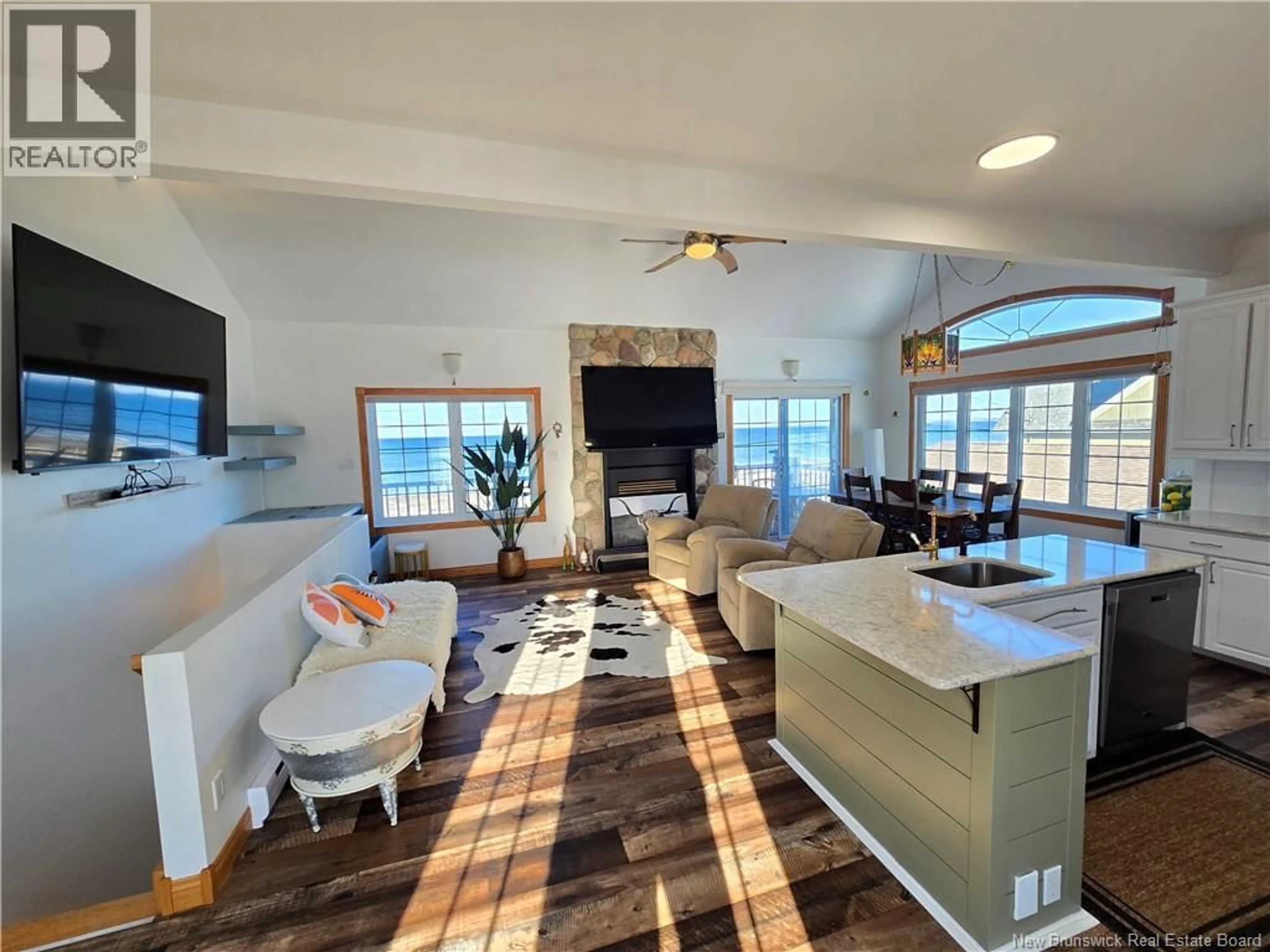 Open concept kitchen, ceramic/tile floor for 836 JOHN CORMIER, Beresford New Brunswick E8K1W1