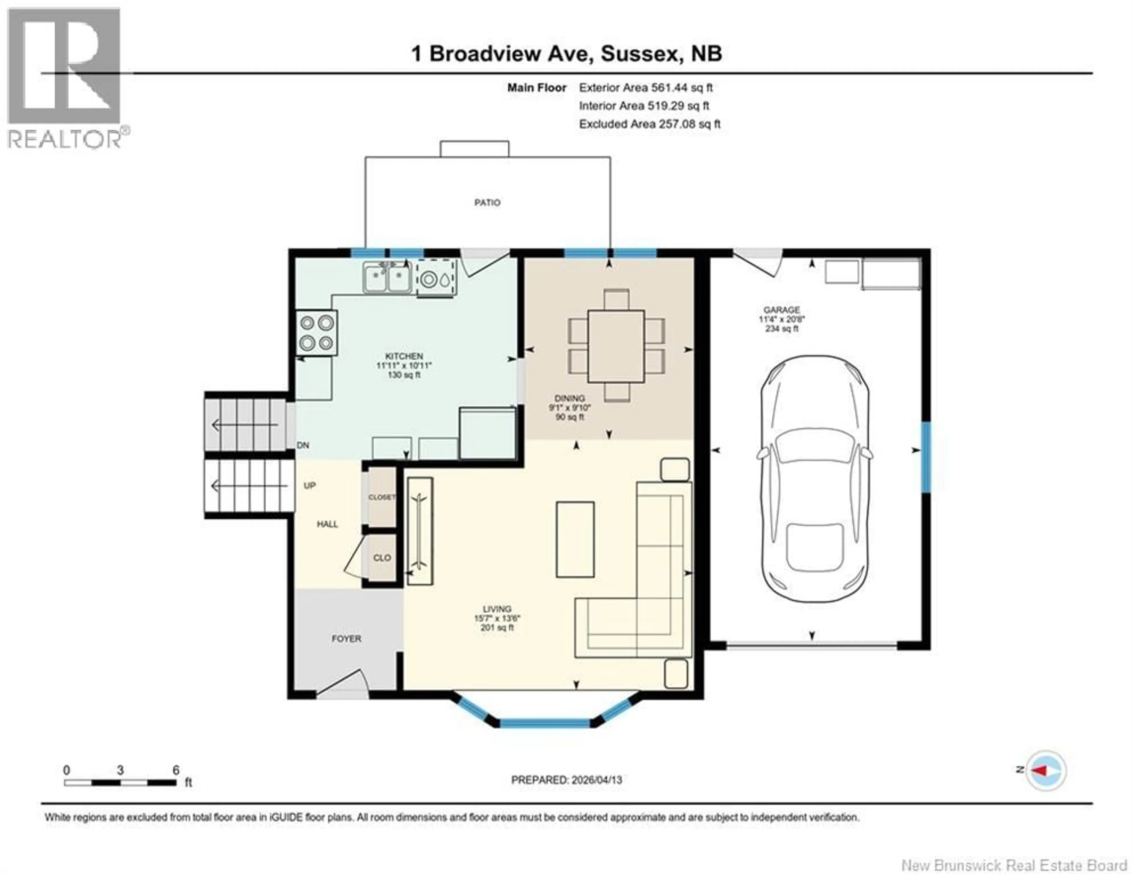 Floor plan for 1 BROADVIEW AVENUE, Sussex New Brunswick E4E1B9