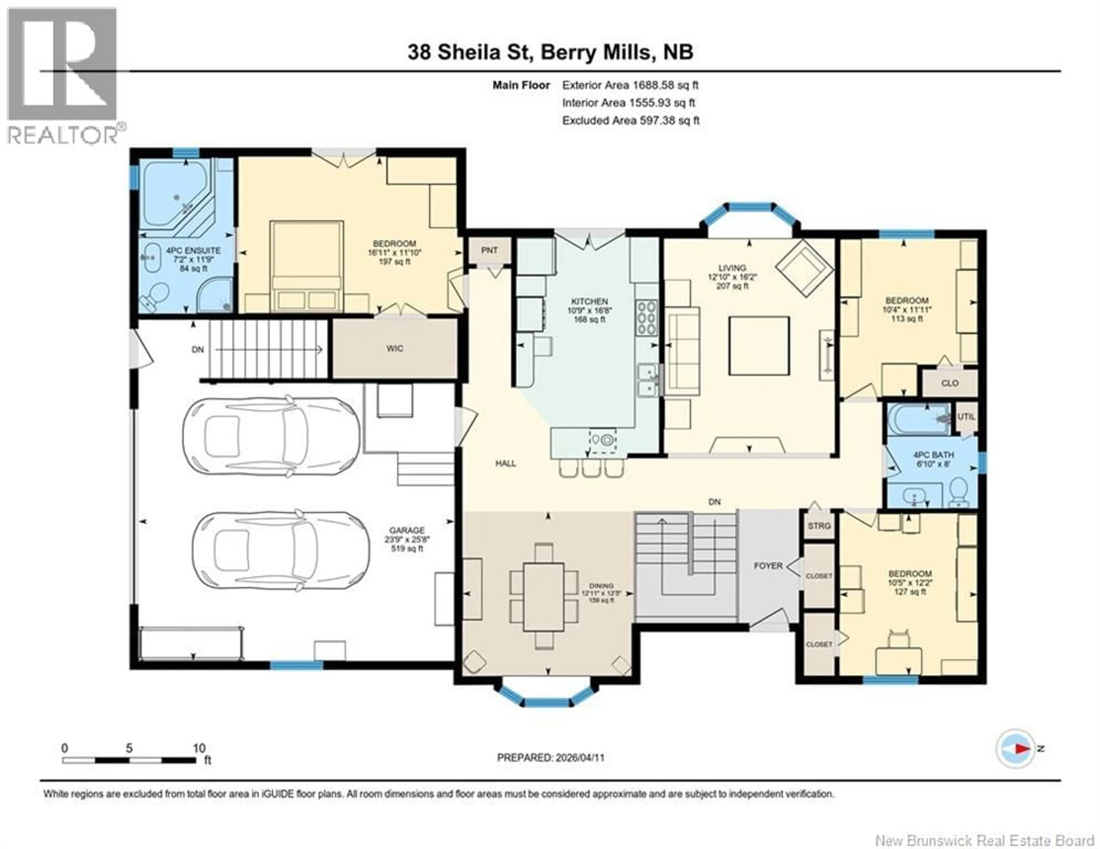 Floor plan for 38 SHEILA, Berry Mills New Brunswick E1G4X4