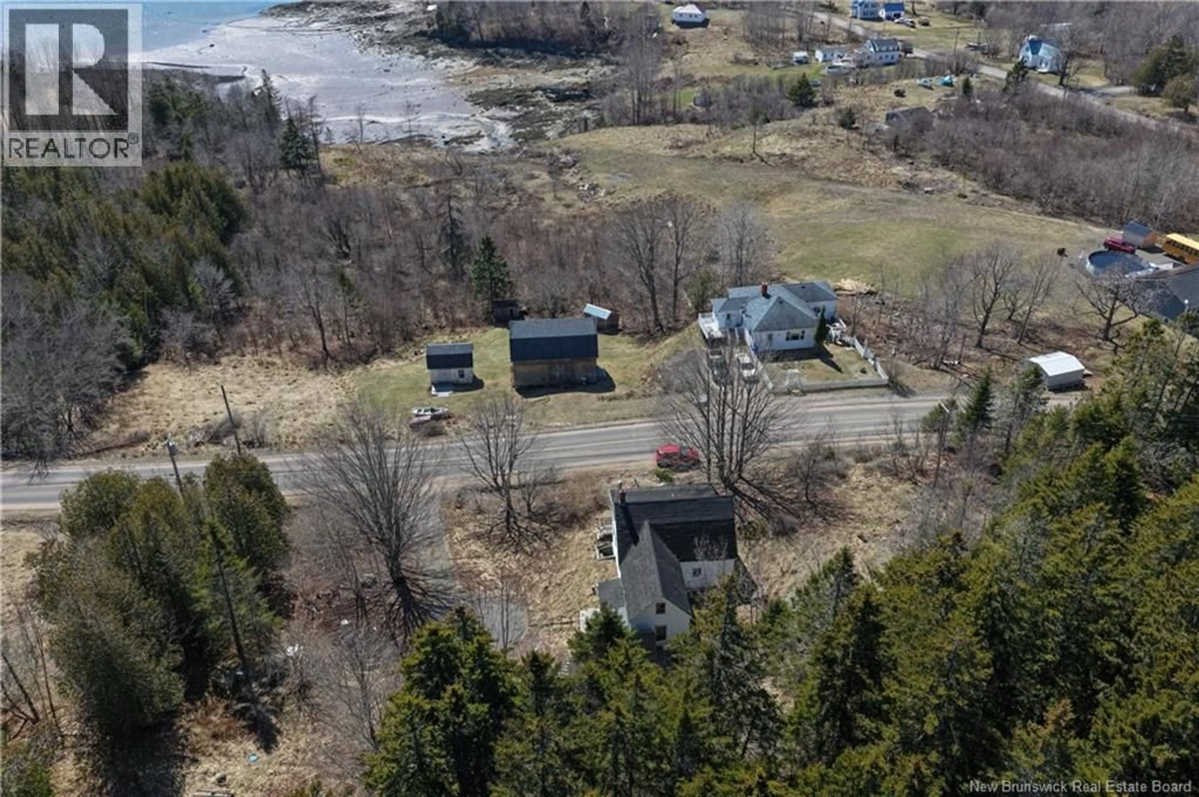 A pic from outside/outdoor area/front of a property/back of a property/a pic from drone, water/lake/river/ocean view for 971 RTE 772, Fairhaven New Brunswick E3L1P2