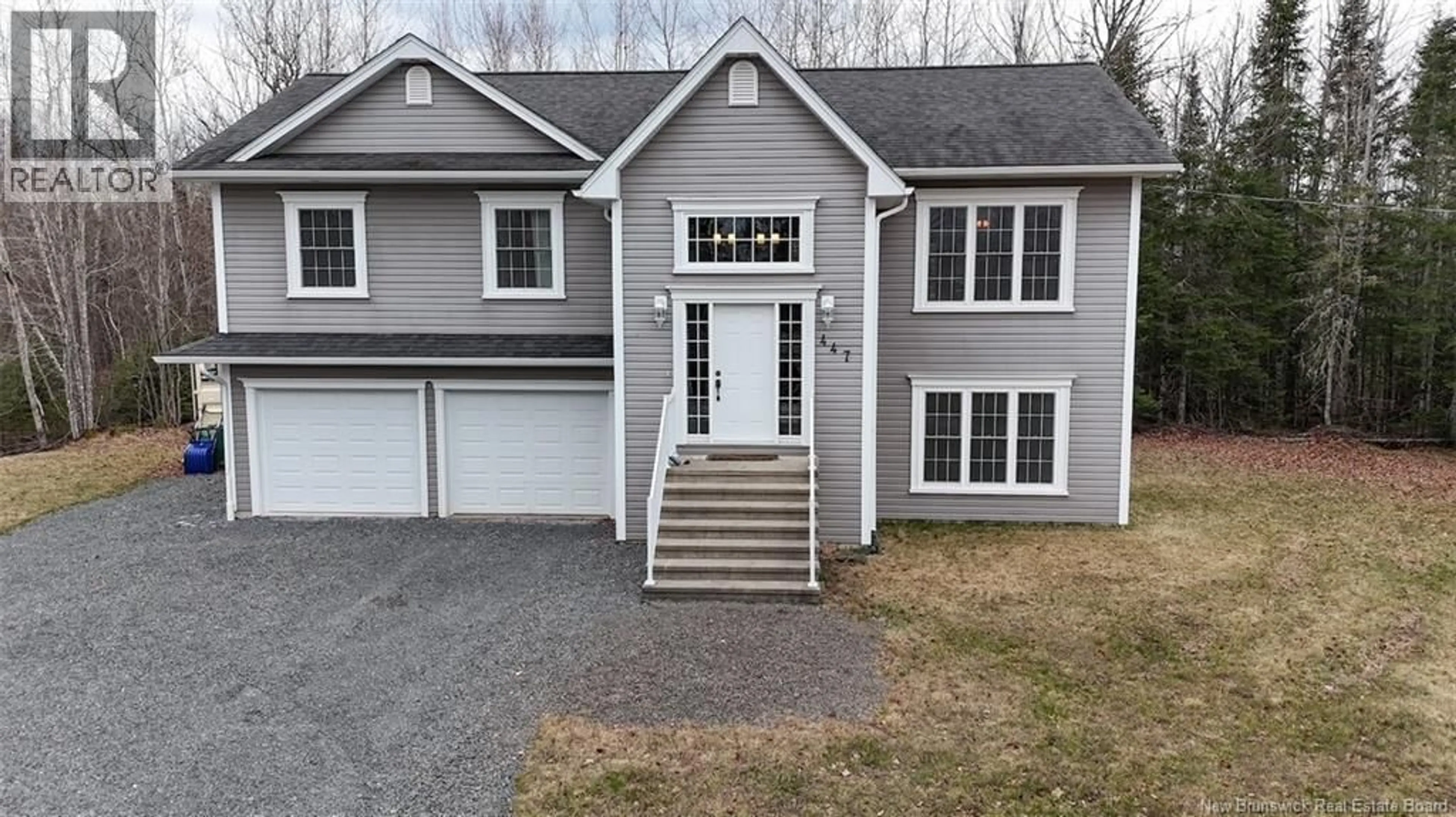 Home with vinyl exterior material, street for 447 WHITTAKER ROAD, Beaver Dam New Brunswick E3B7W9