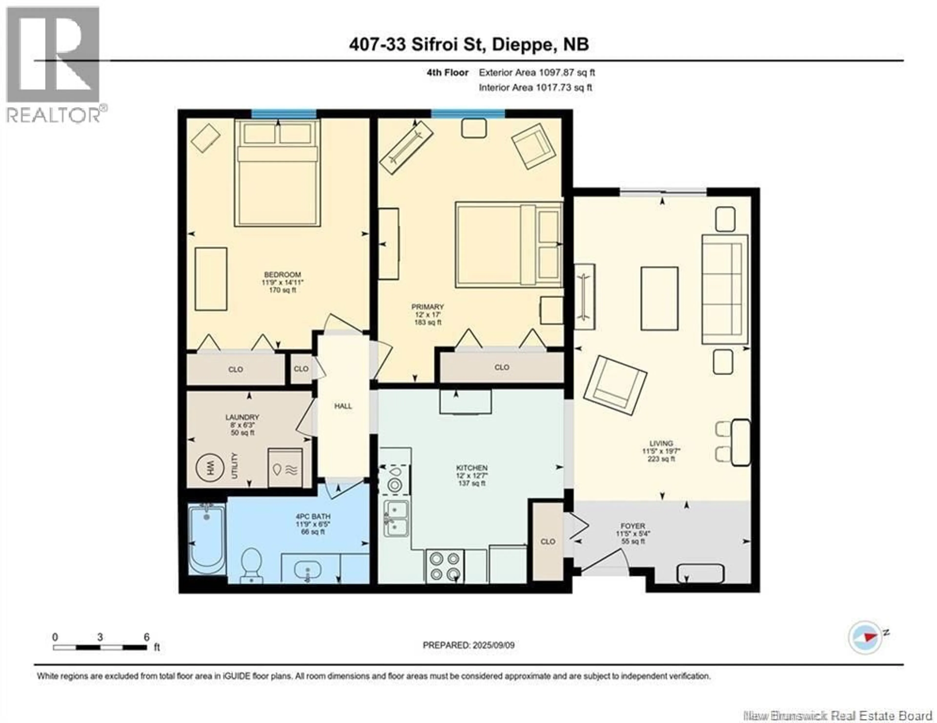 Floor plan for 407 - 33 SIFROI STREET, Dieppe New Brunswick E1A5T1