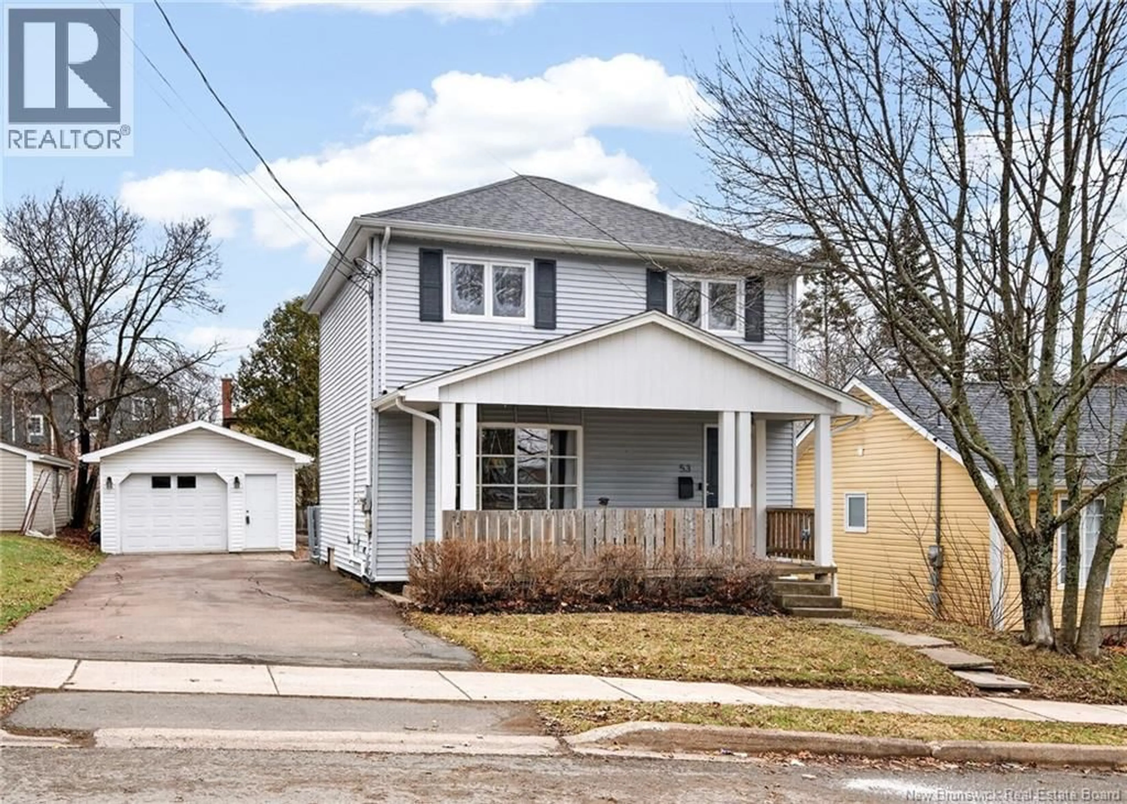 Home with vinyl exterior material, street for 53 ROCKLAND DRIVE, Moncton New Brunswick E1A3T2