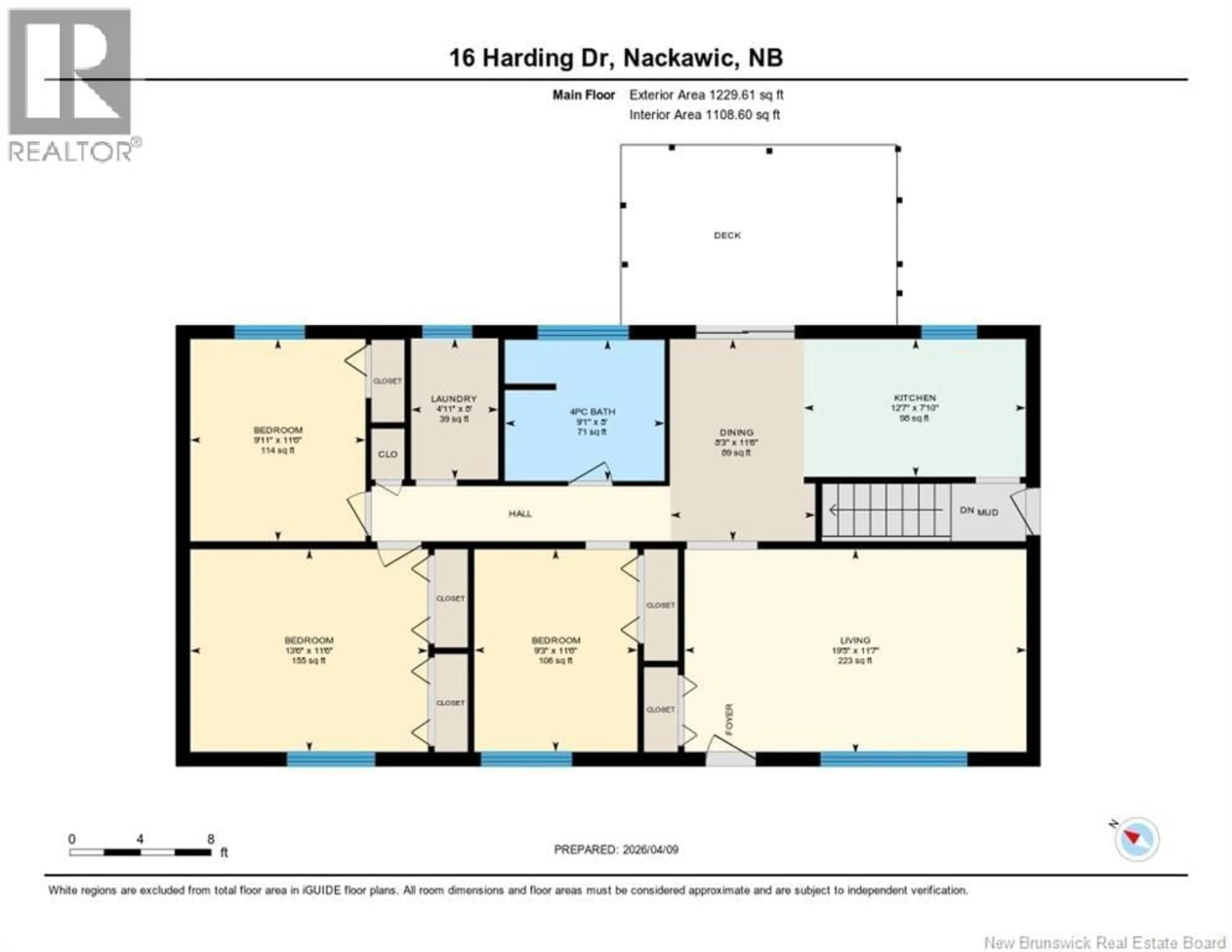 Floor plan for 16 HARDING DRIVE, Nackawic New Brunswick E6G1C4