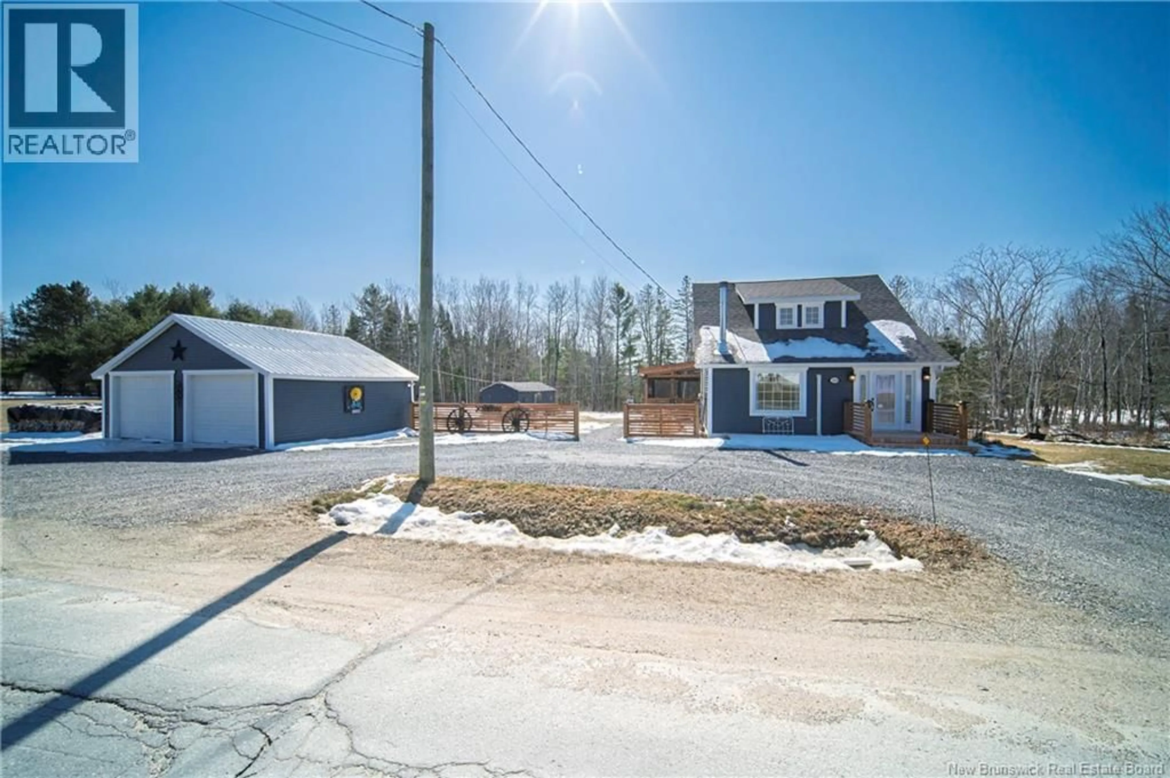 A pic from outside/outdoor area/front of a property/back of a property/a pic from drone, street for 169 STOREYTOWN ROAD, Doaktown New Brunswick E9C1S3