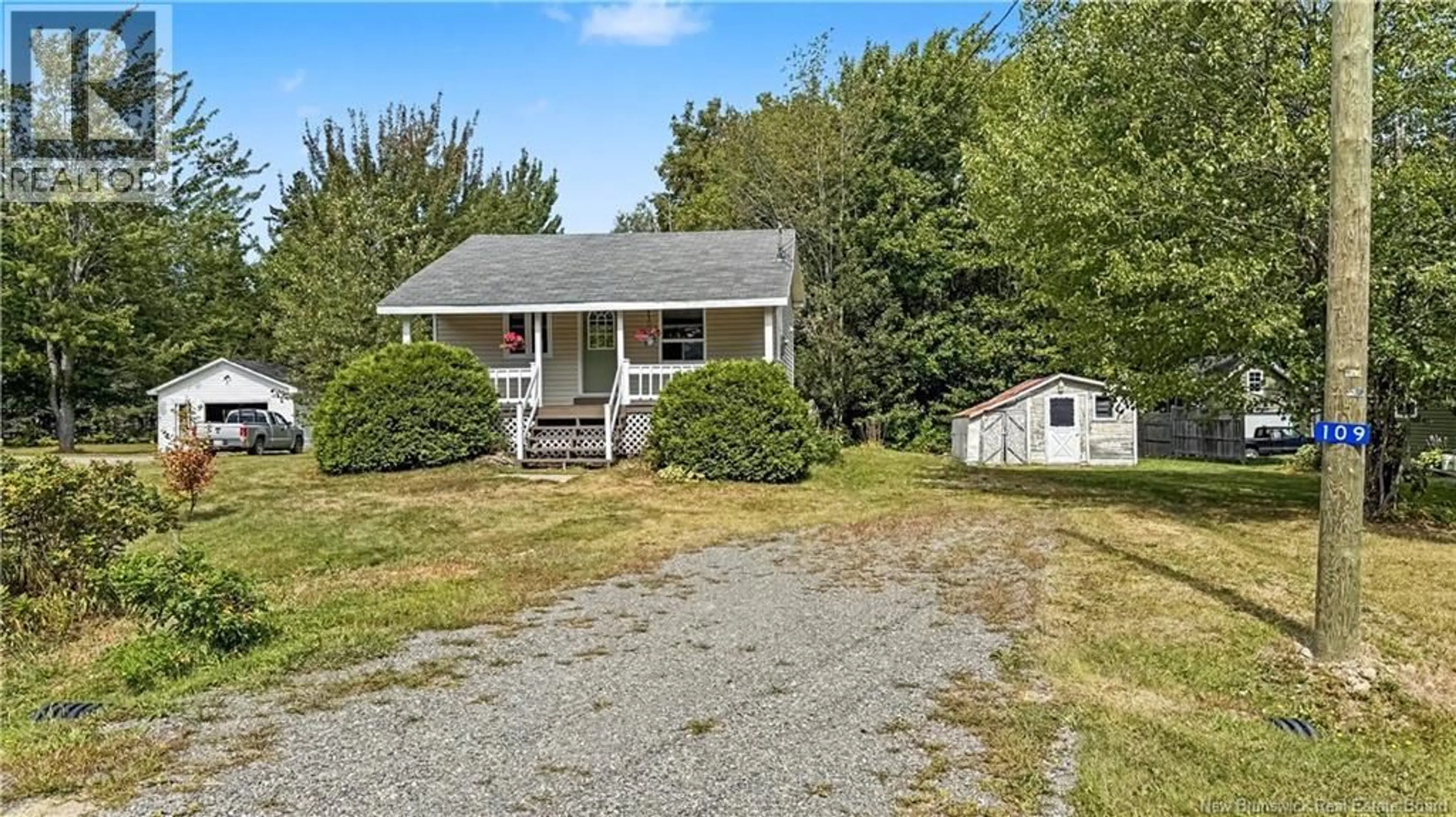 A pic from outside/outdoor area/front of a property/back of a property/a pic from drone, street for 109 MOISE, Rogersville New Brunswick E4Y1T7