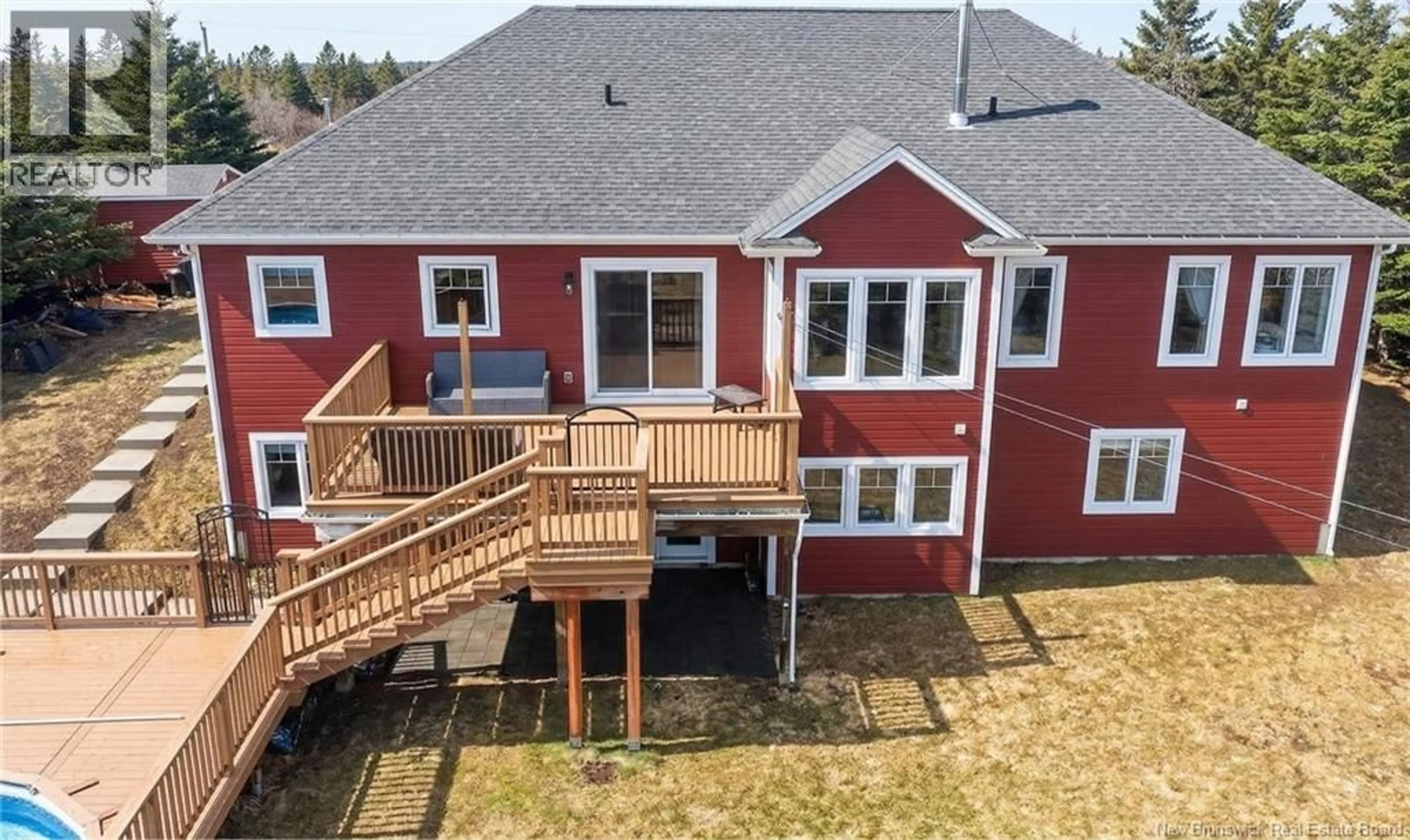 A pic from outside/outdoor area/front of a property/back of a property/a pic from drone, building for 404 INDIAN MOUNTAIN ROAD, Stilesville New Brunswick E1G3S4
