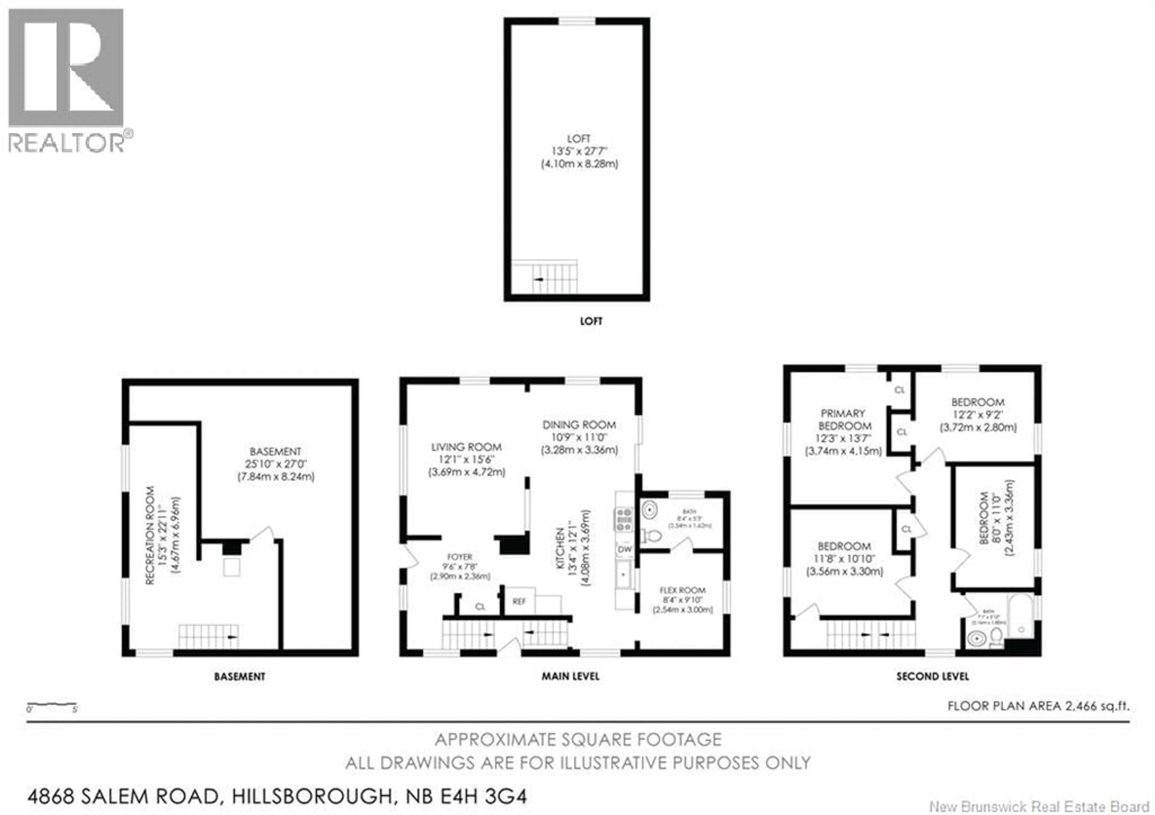 Floor plan for 4868 SALEM ROAD, Hillsborough New Brunswick E4H3G4