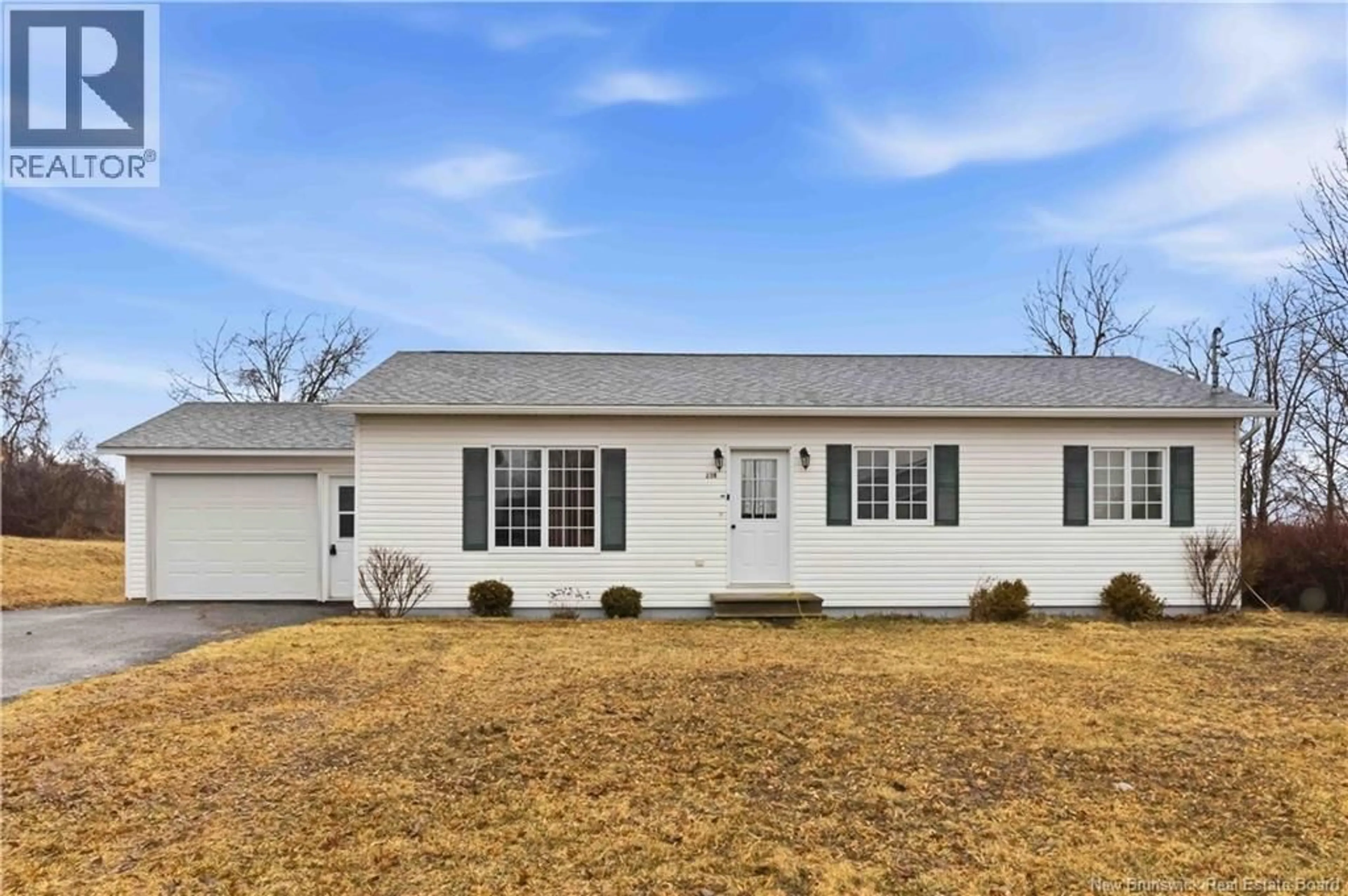 Home with vinyl exterior material, street for 214 NEILSON STREET, Woodstock New Brunswick E7M2K9