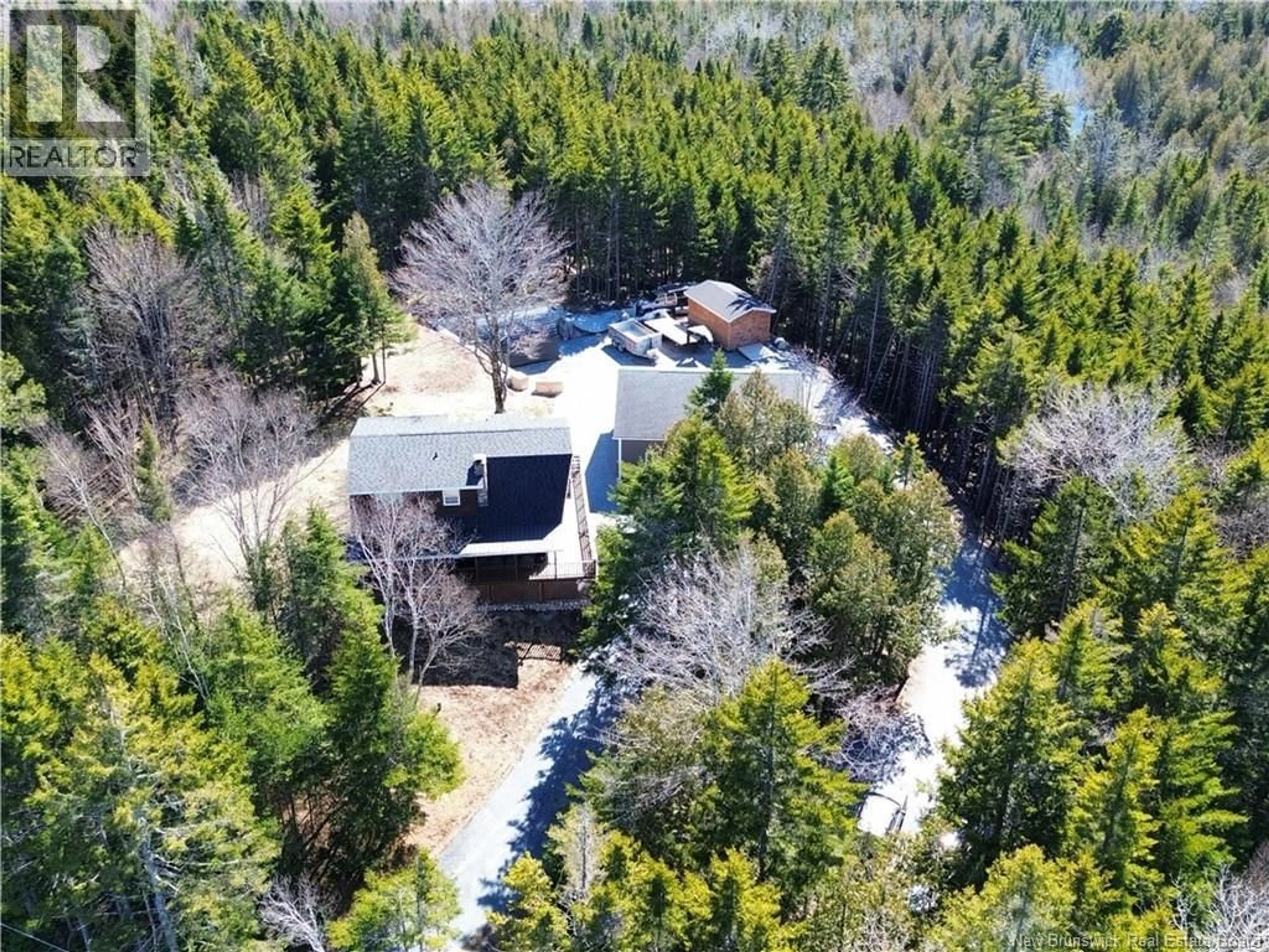 A pic from outside/outdoor area/front of a property/back of a property/a pic from drone, forest/trees view for 70 COLTON BROOK ROAD, Quispamsis New Brunswick E2G1R4