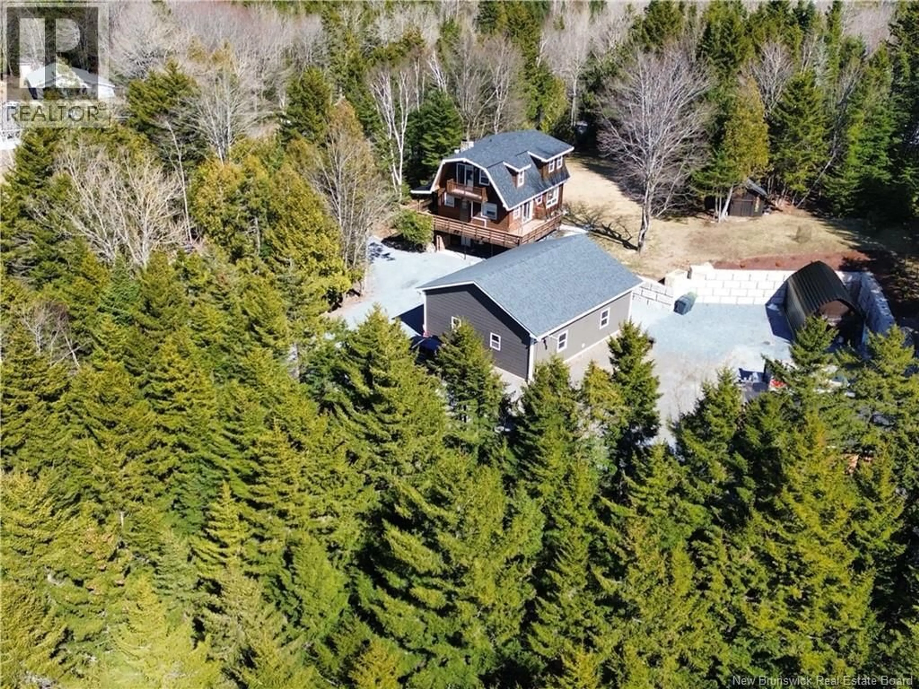 A pic from outside/outdoor area/front of a property/back of a property/a pic from drone, forest/trees view for 70 COLTON BROOK ROAD, Quispamsis New Brunswick E2G1R4