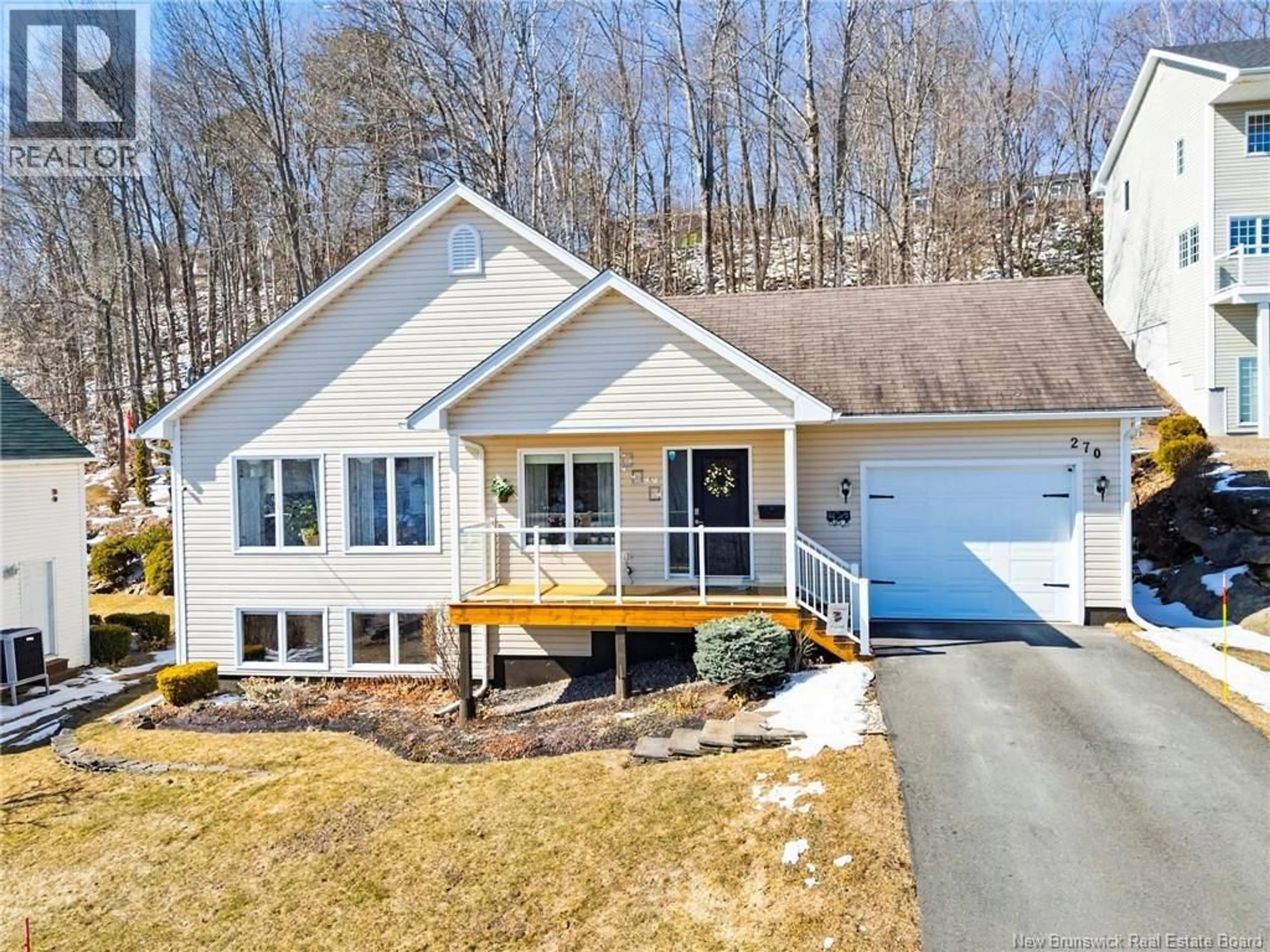 Home with vinyl exterior material, street for 270 DUNN'S CROSSING ROAD, Fredericton New Brunswick E3B2A6