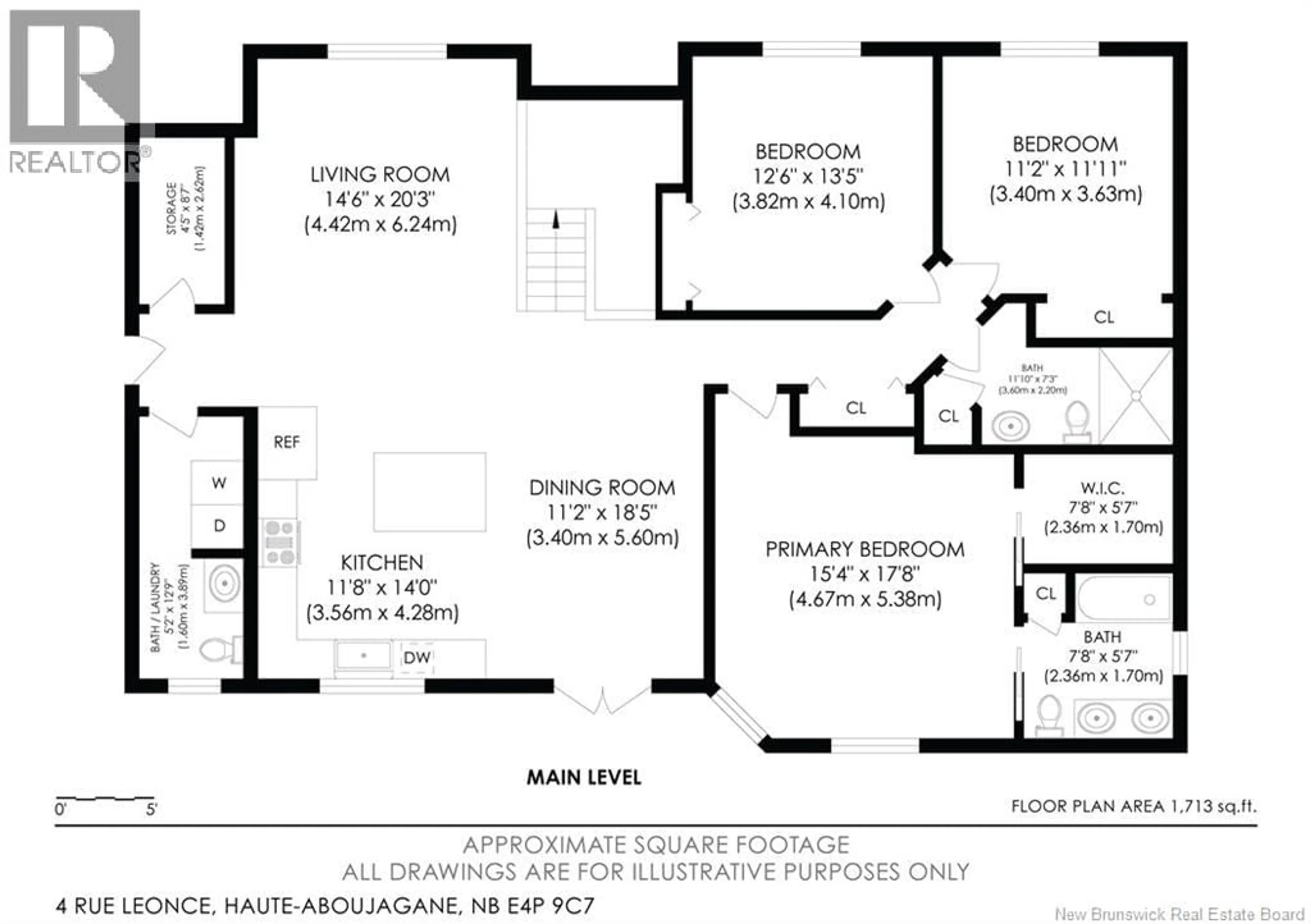 Floor plan for 4 LEONCE STREET, Haute-Aboujagane New Brunswick E4P9C7