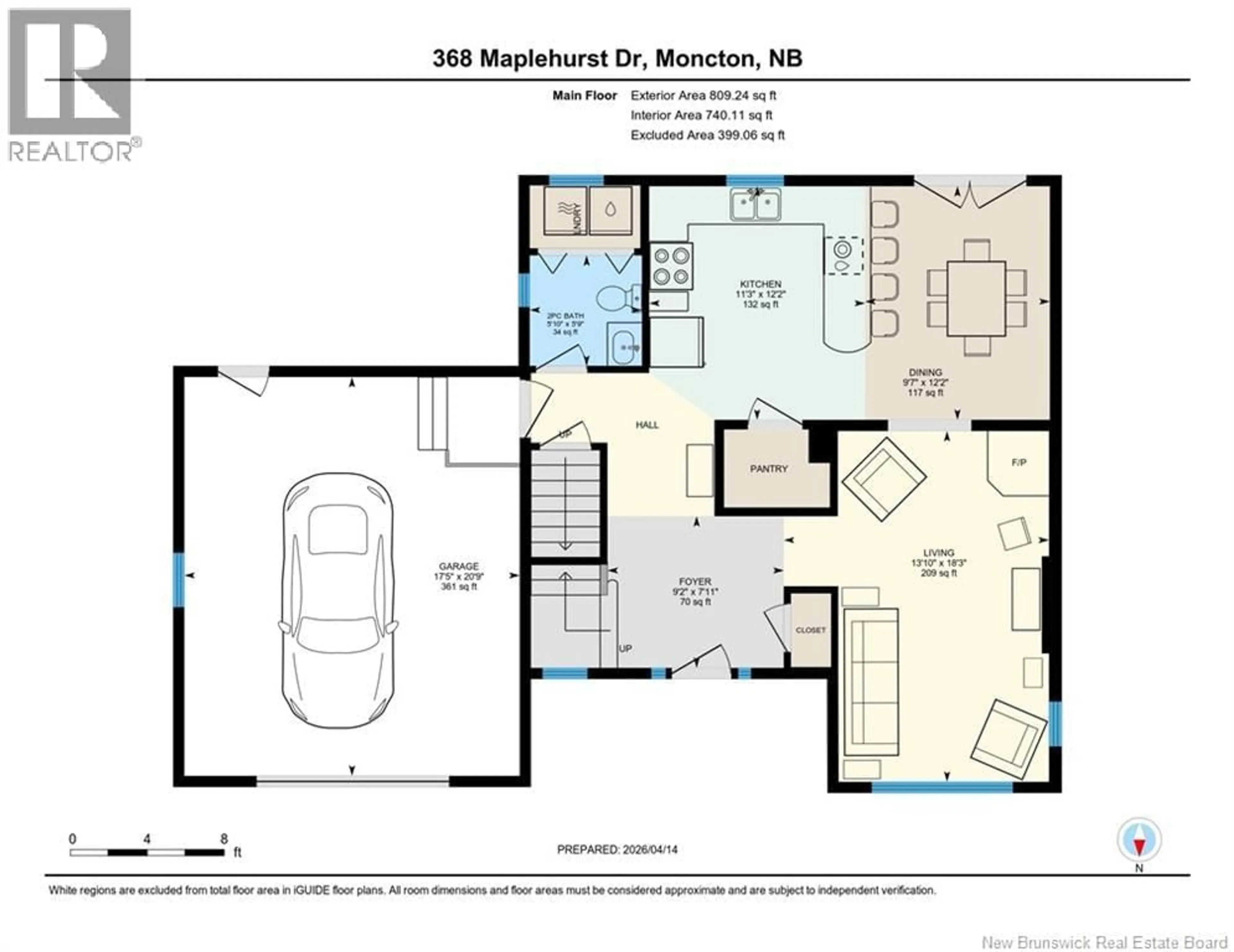 Floor plan for 368 MAPLEHURST DRIVE, Moncton New Brunswick E1G4T8