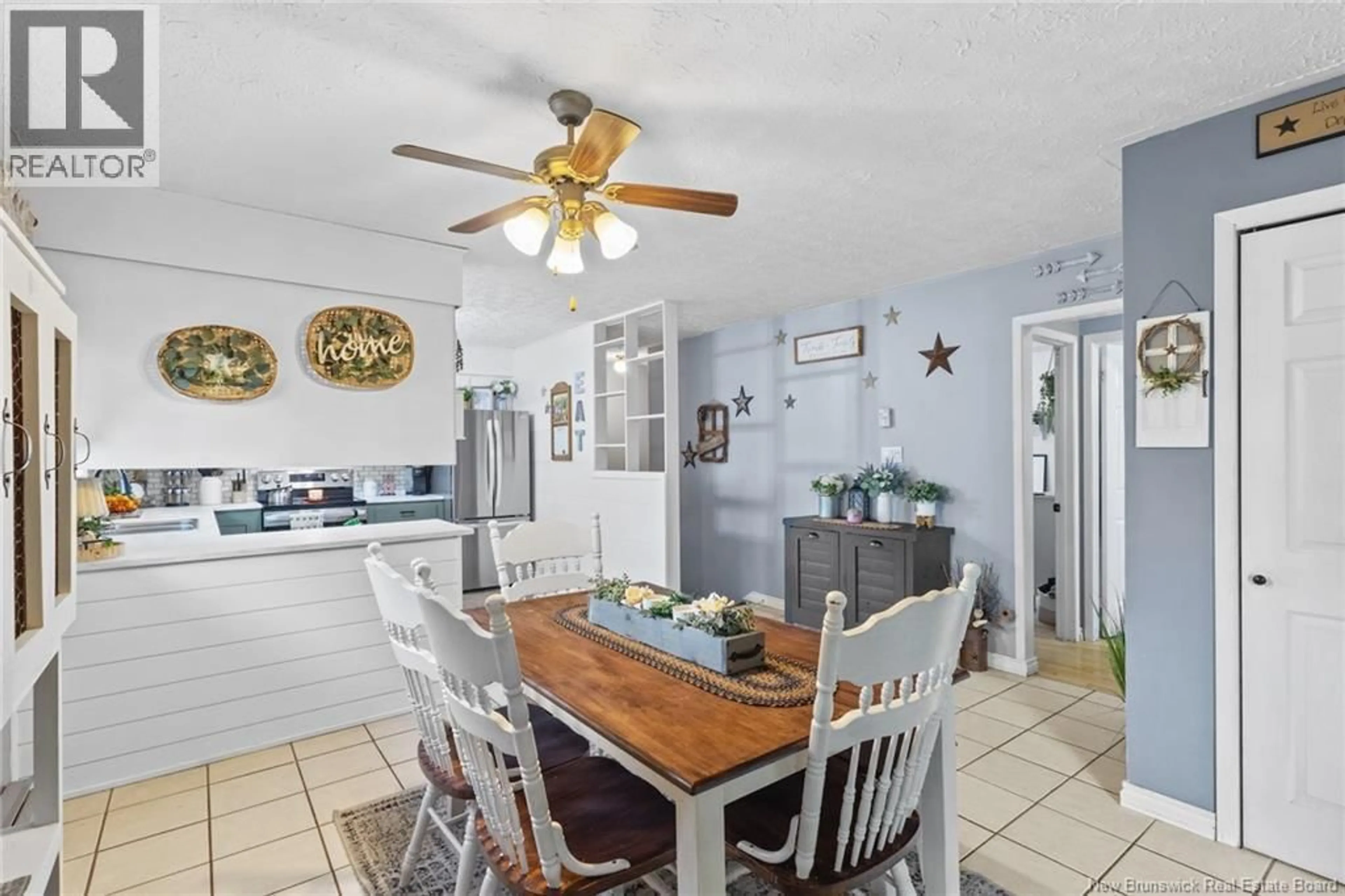 Open concept kitchen, ceramic/tile floor for 19 DUPLISEA ROAD, Central Blissville New Brunswick E5L1P9