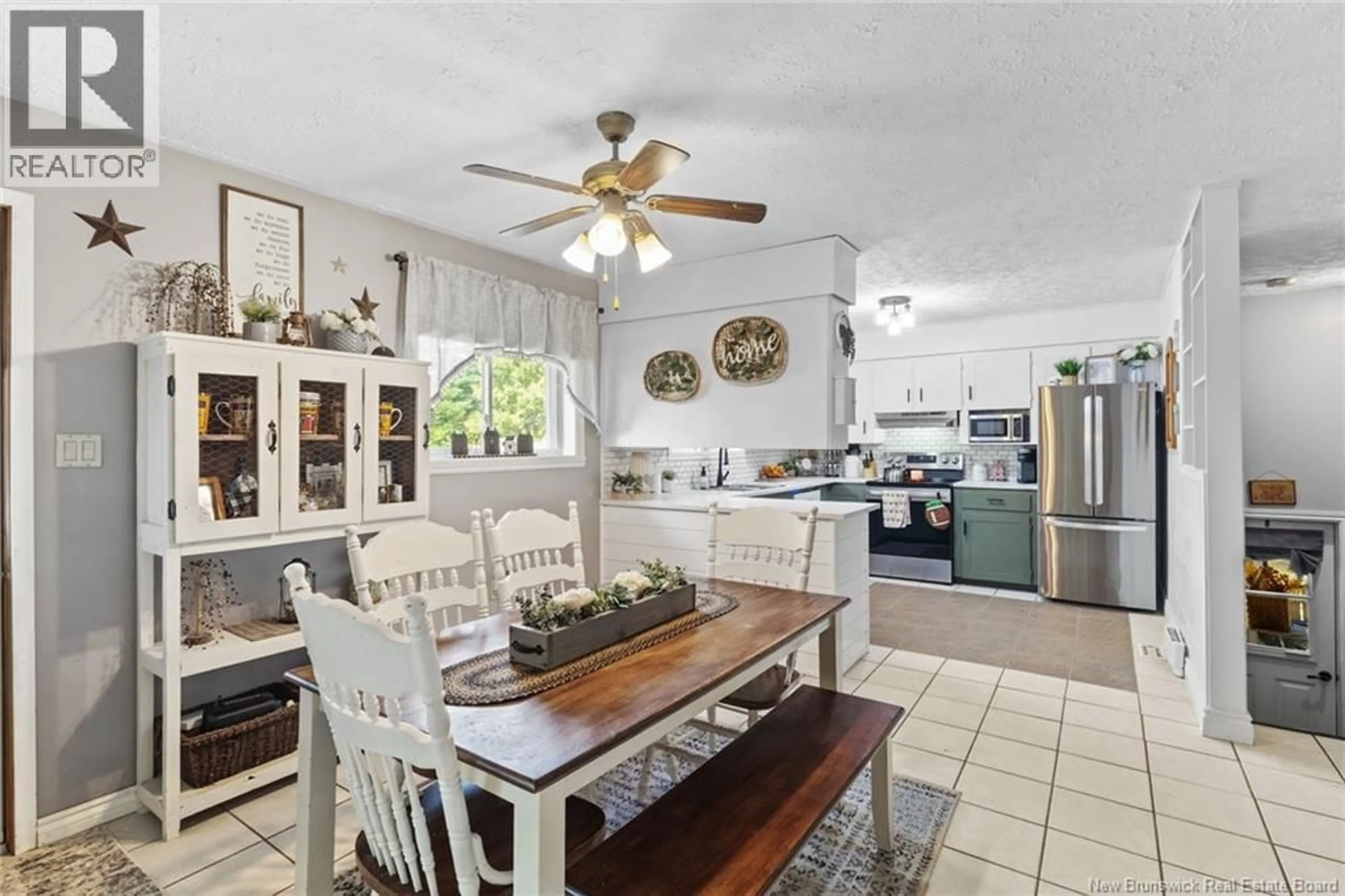 Open concept kitchen, ceramic/tile floor for 19 DUPLISEA ROAD, Central Blissville New Brunswick E5L1P9