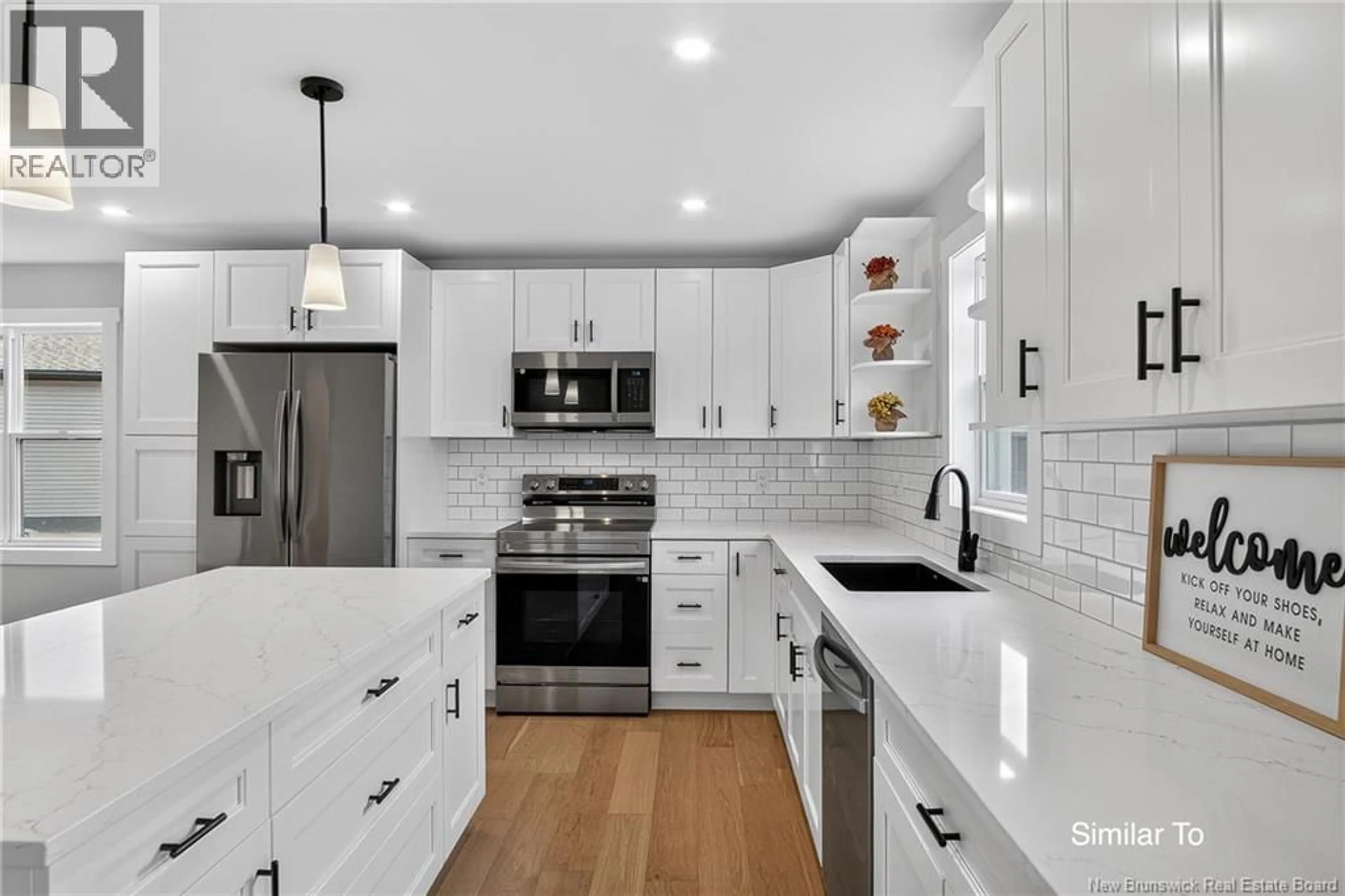 Open concept kitchen, ceramic/tile floor for 8 BELLBOTTOM WAY, Quispamsis New Brunswick E2G1Y9