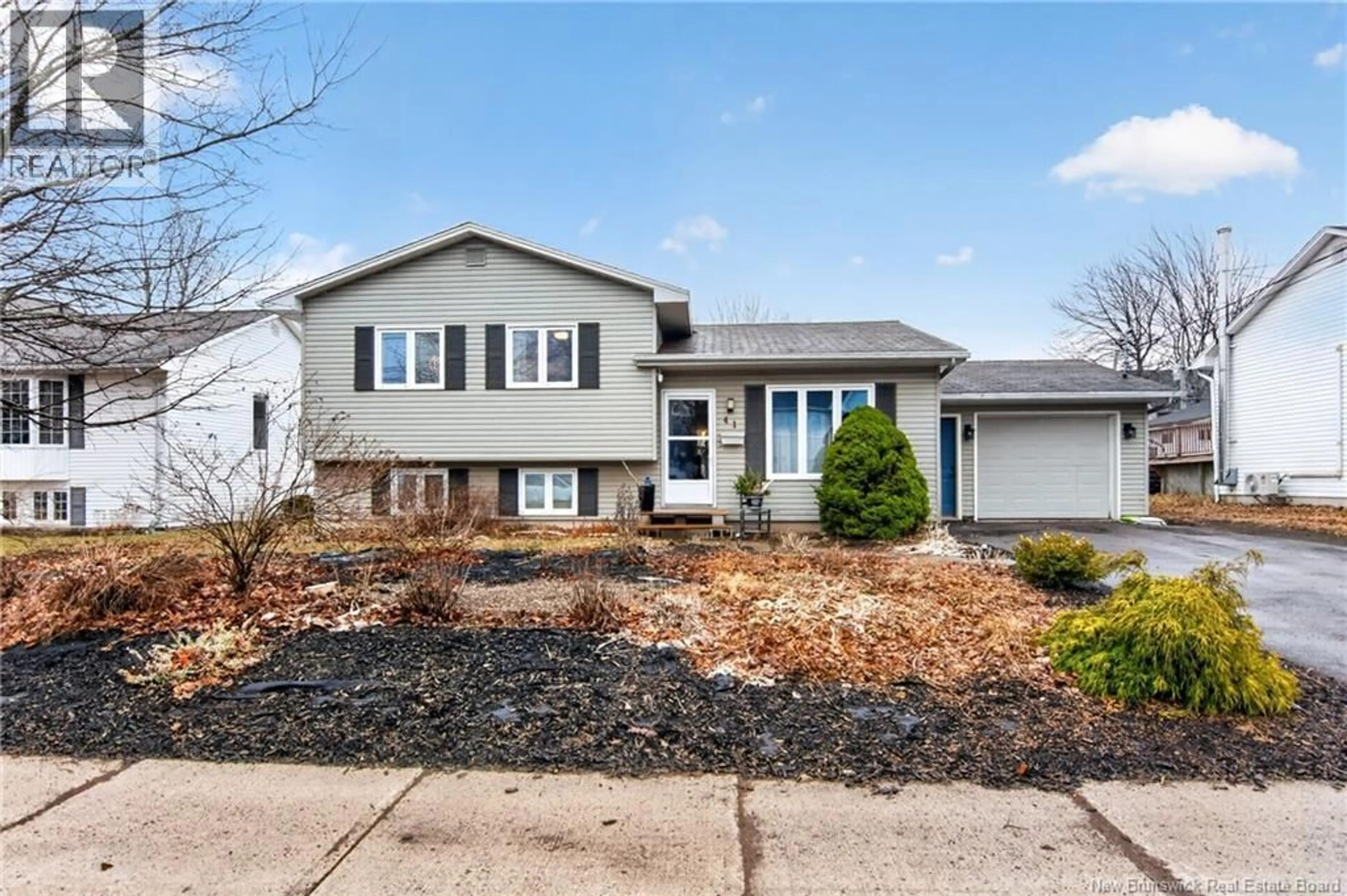 Home with vinyl exterior material, street for 41 ROCKMAPLE DRIVE, Moncton New Brunswick E1G2H1