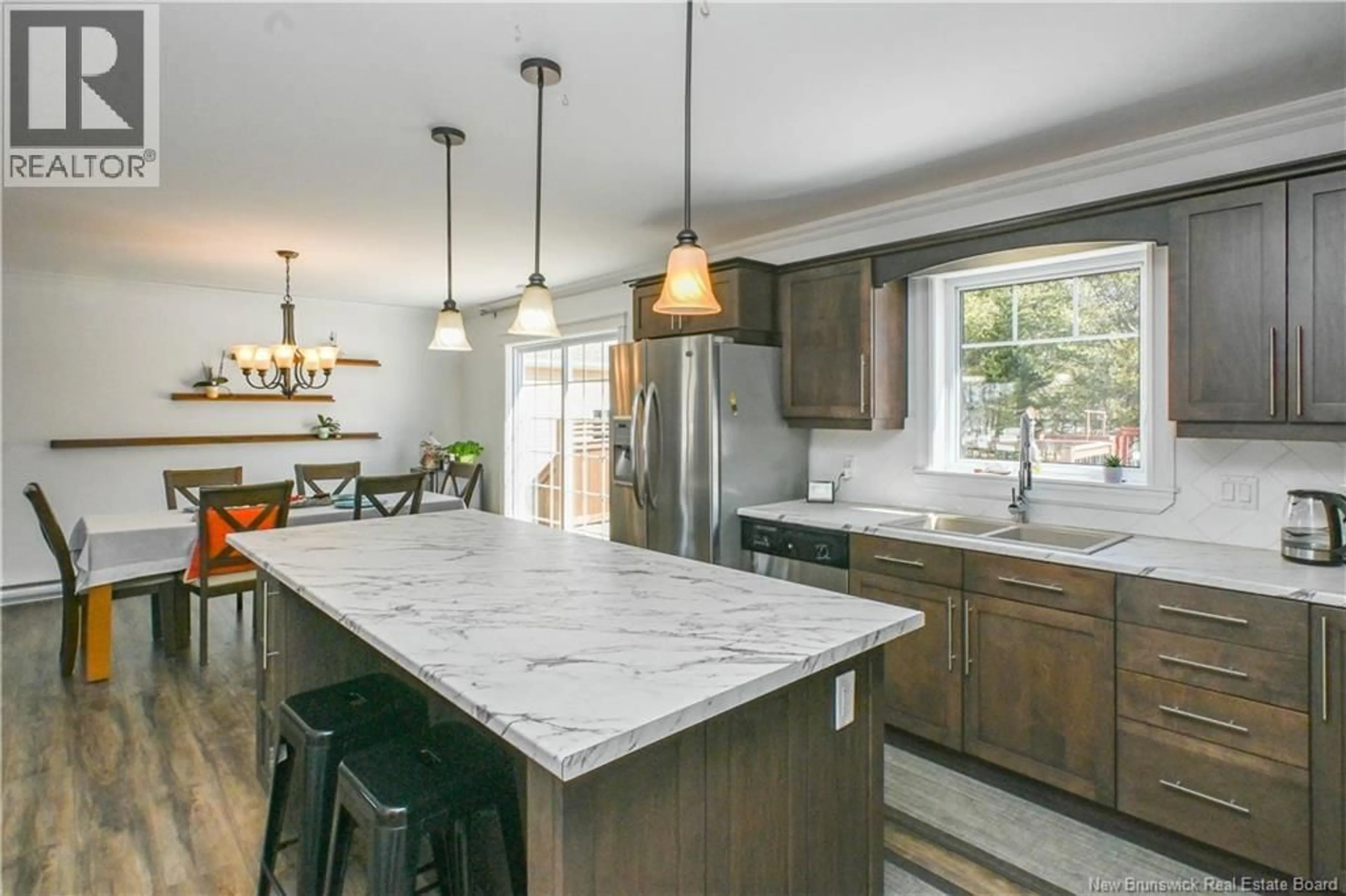 Open concept kitchen, ceramic/tile floor for 37 BOIS-HÉBERT ROAD, Saint-Isidore New Brunswick E8M0A3
