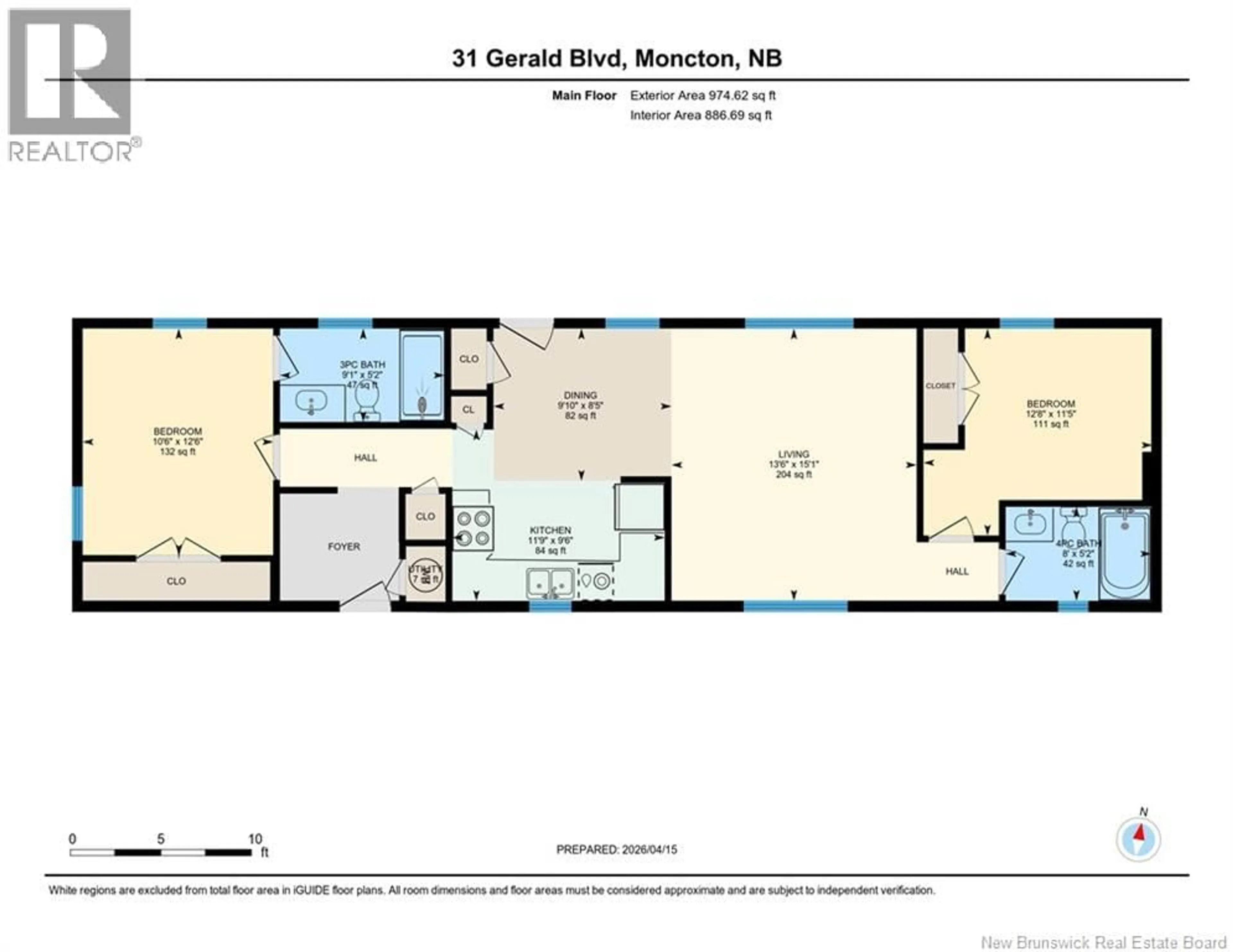 Floor plan for 31 GERALD BOULEVARD, Moncton New Brunswick E1E3T3