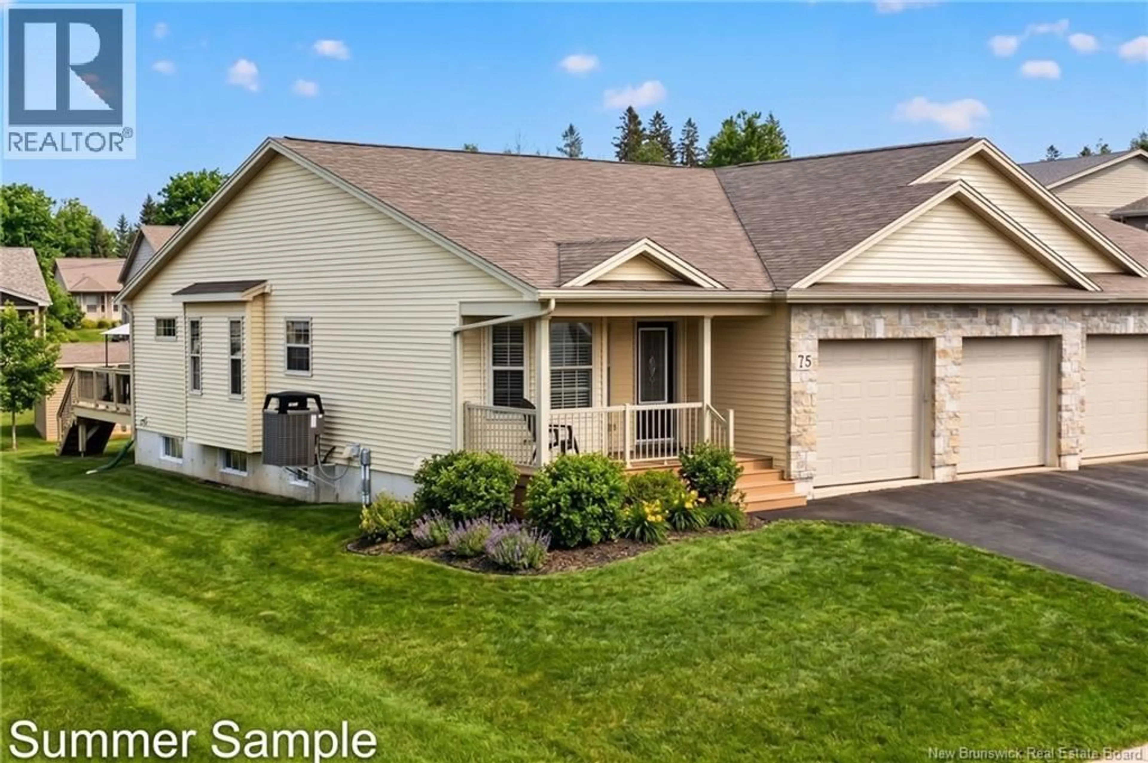 Home with vinyl exterior material, street for 75 NORTHUMBERLAND DRIVE, Moncton New Brunswick E1A9K1