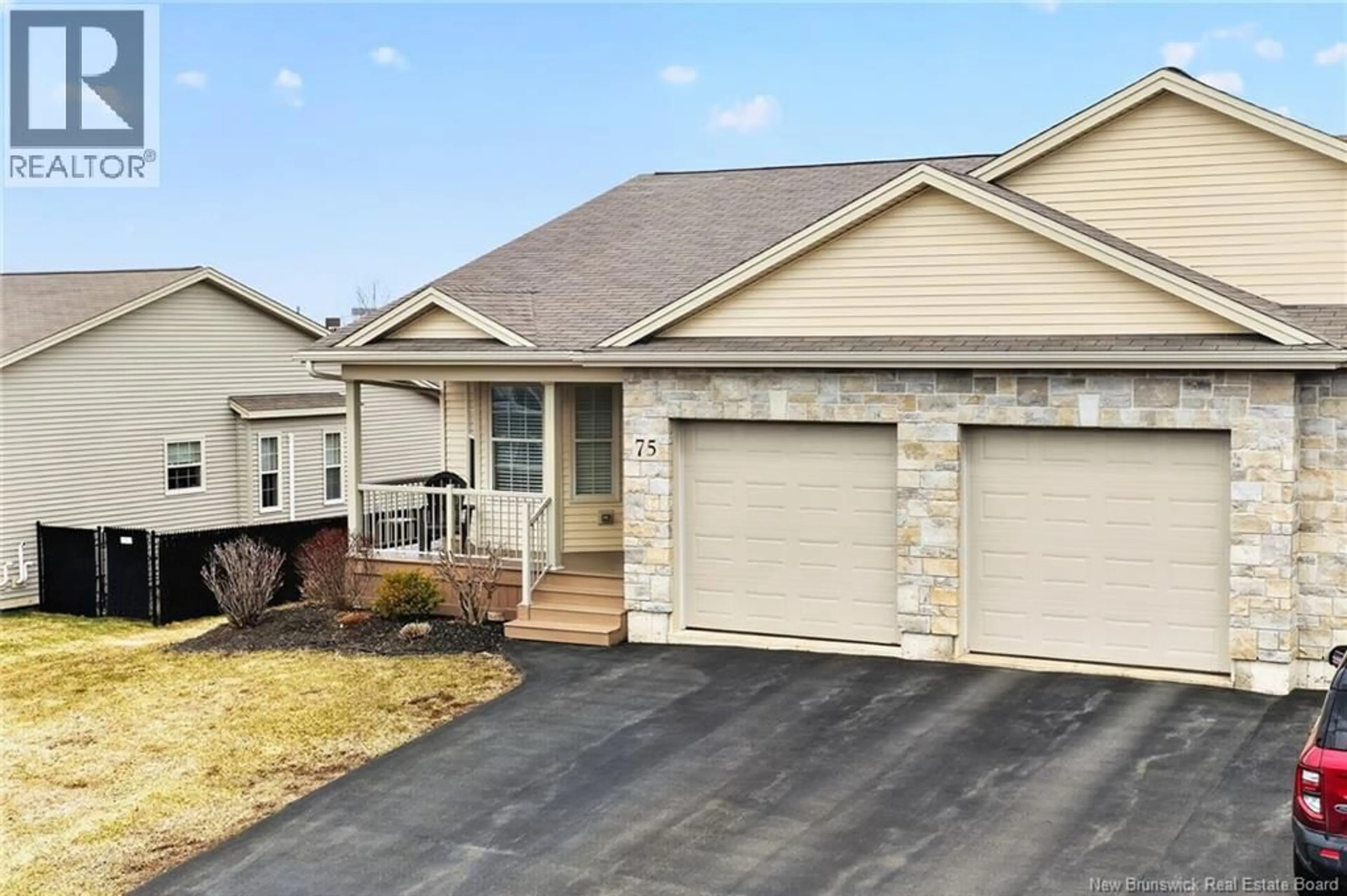 Home with vinyl exterior material, street for 75 NORTHUMBERLAND DRIVE, Moncton New Brunswick E1A9K1