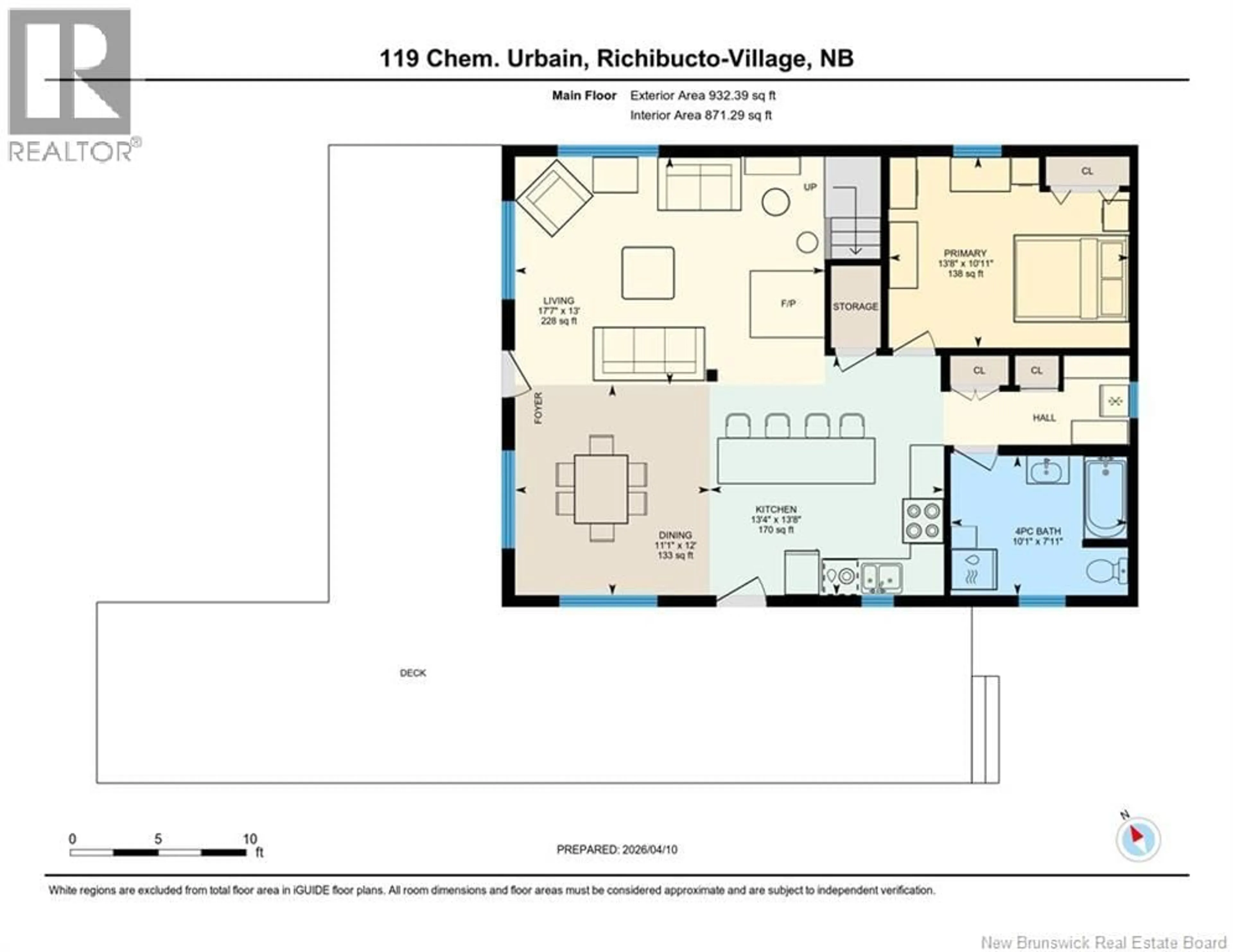 Floor plan for 119 CHEMIN URBAIN, Bedec New Brunswick E4W1S1