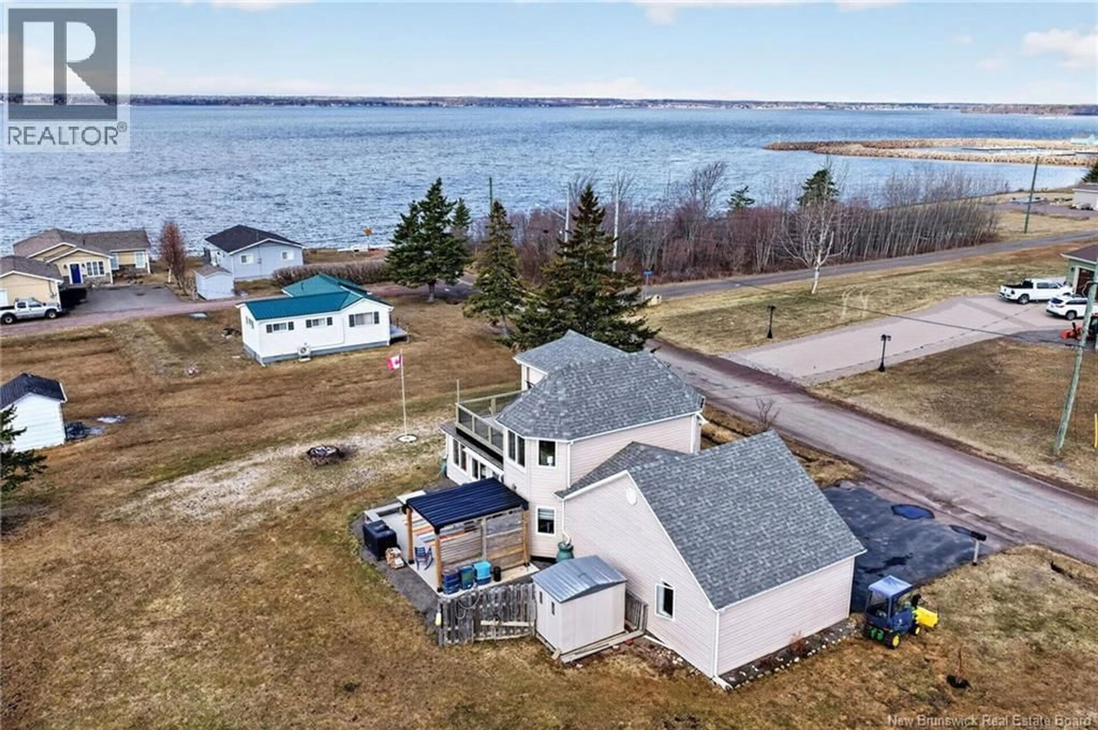 A pic from outside/outdoor area/front of a property/back of a property/a pic from drone, water/lake/river/ocean view for 59 BEAVERBROOK ROAD, Grande-Digue New Brunswick E4R3W3