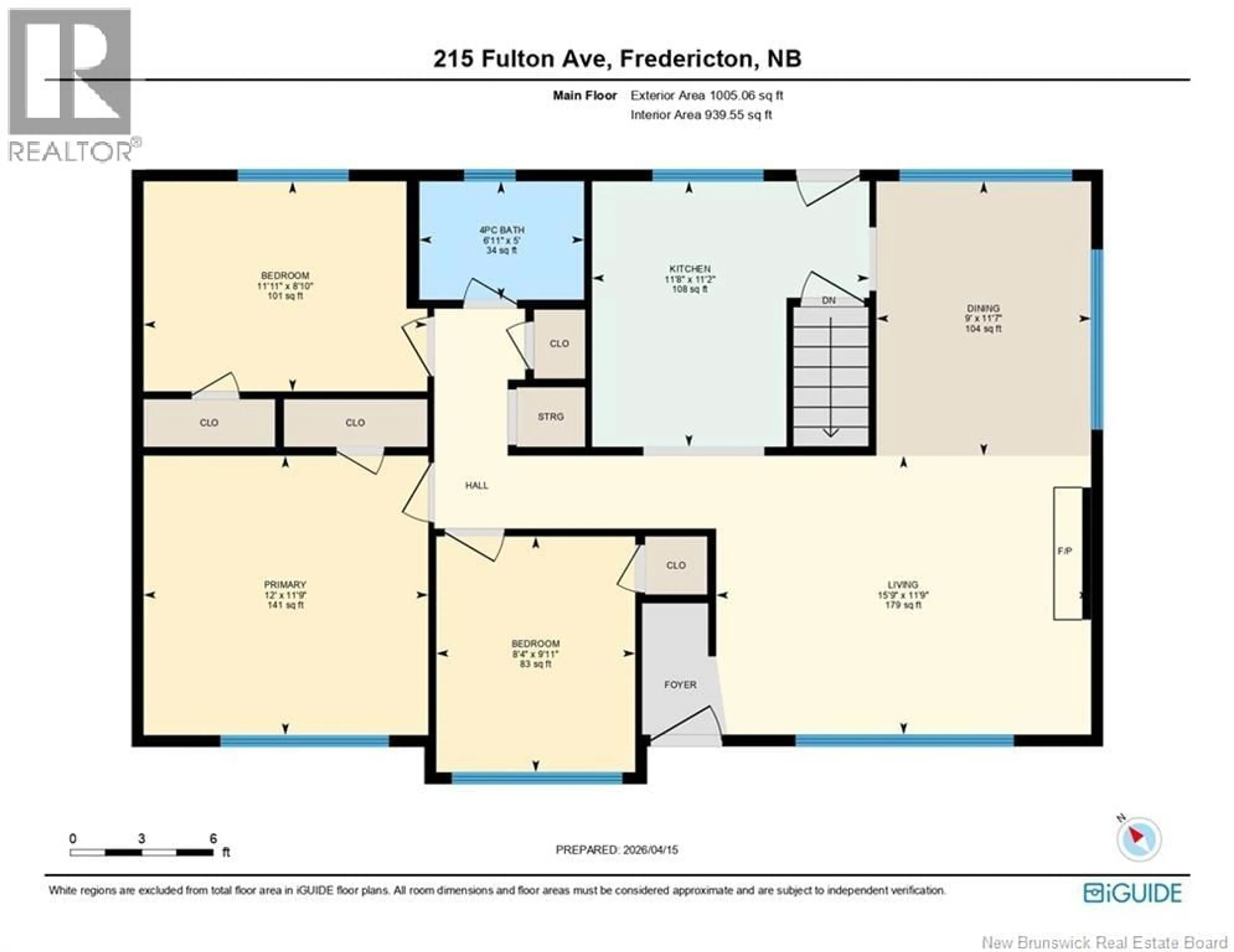 Floor plan for 215 FULTON AVENUE, Fredericton New Brunswick E3A2B7
