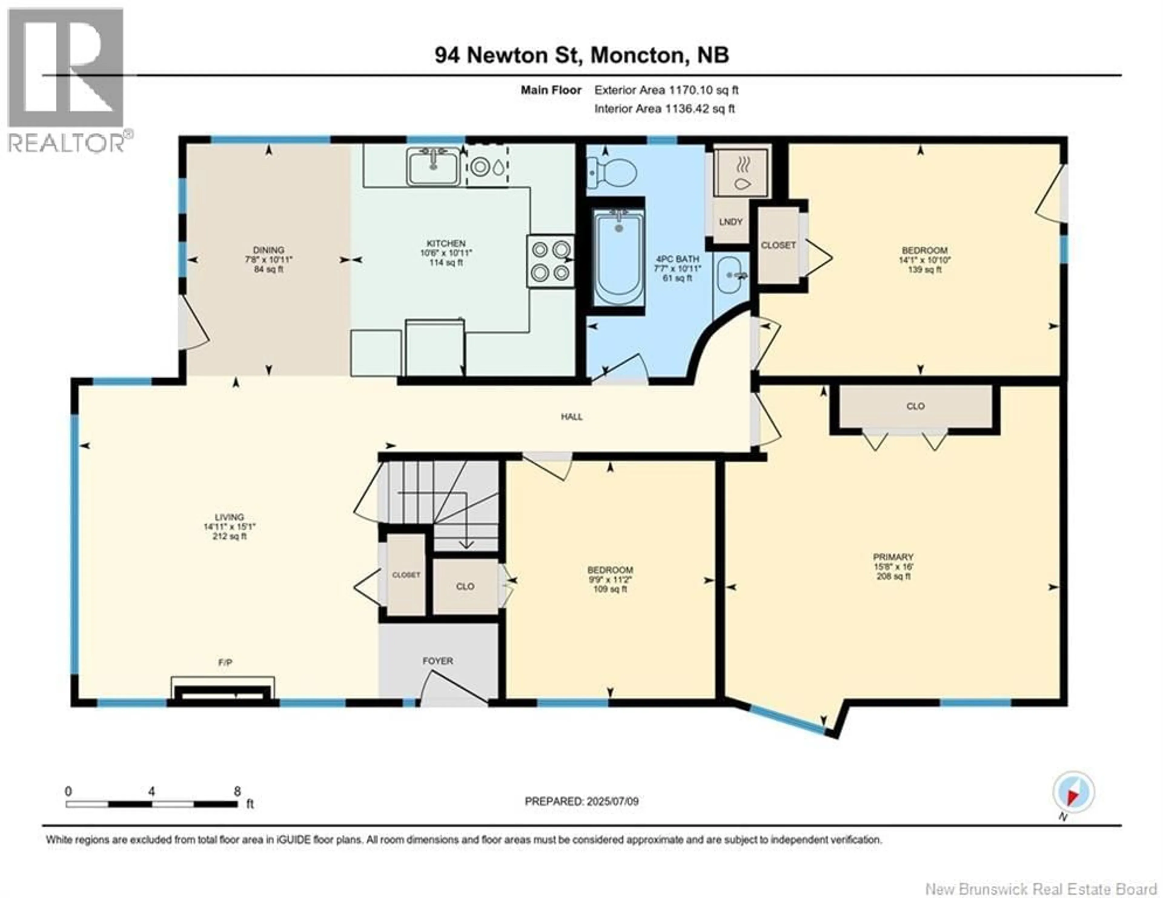 Floor plan for B - 94 NEWTON, Moncton New Brunswick E1E3A4