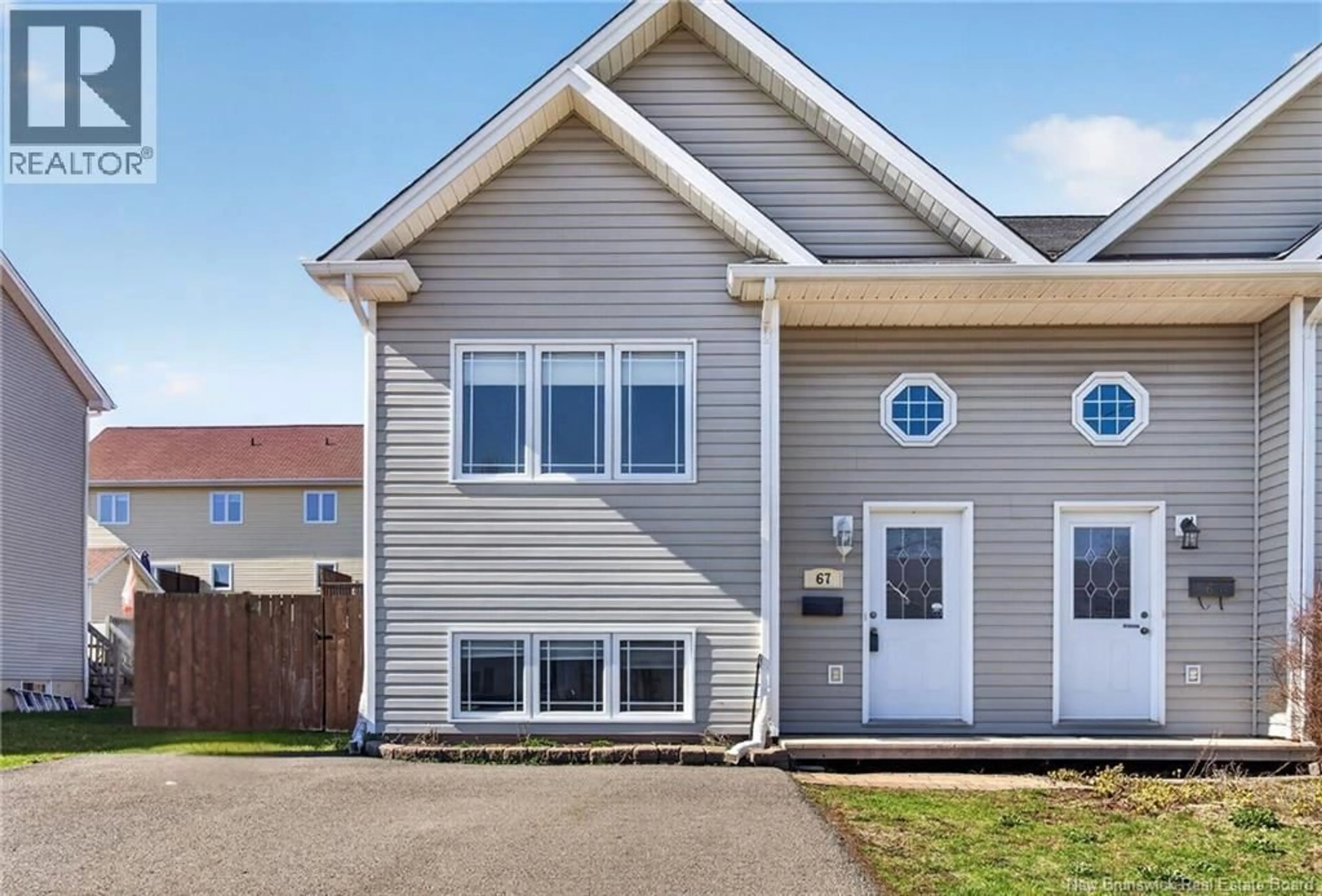 Home with vinyl exterior material, street for 67 DANNY STREET, Dieppe New Brunswick E1A0H6