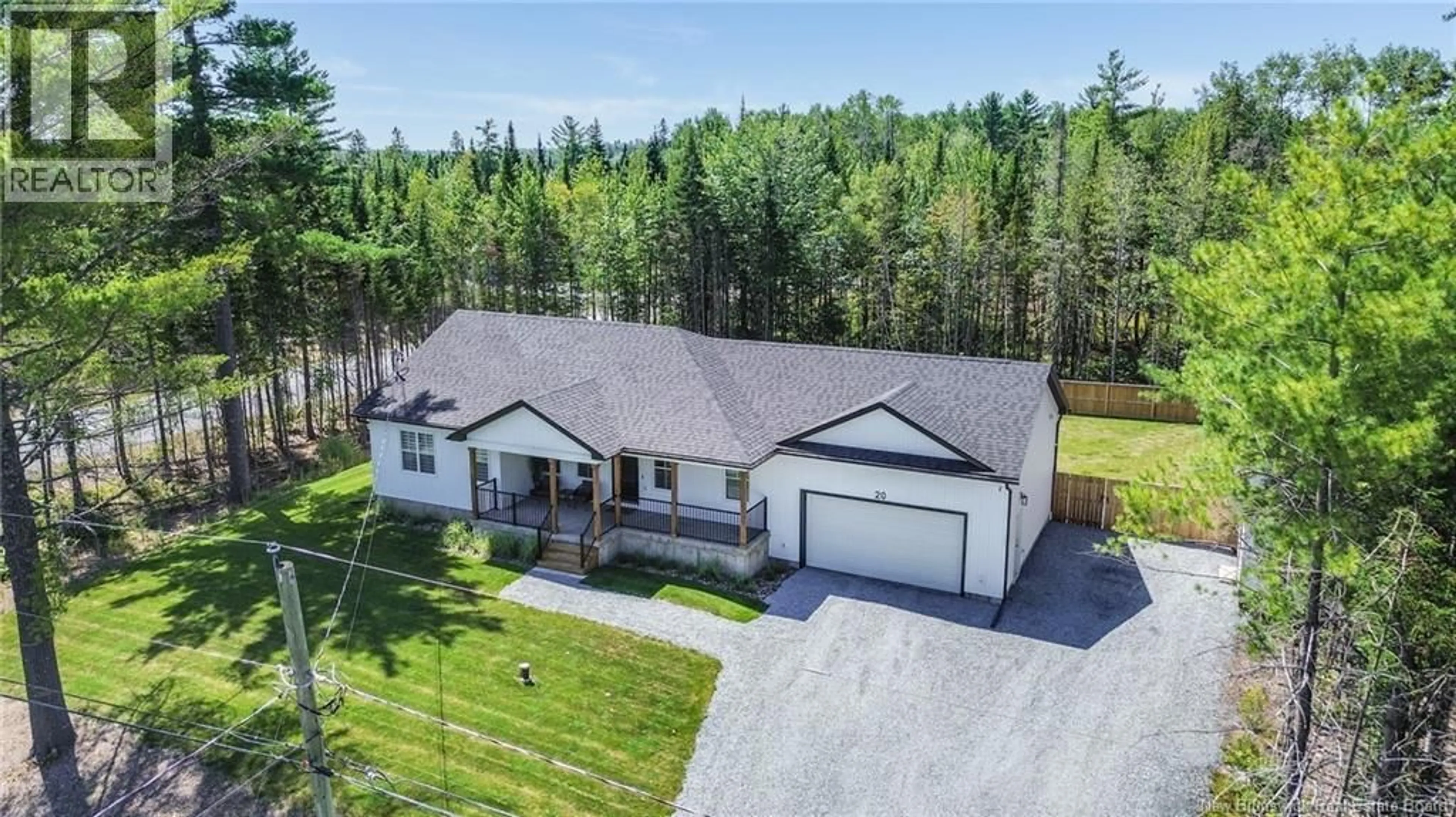 A pic from outside/outdoor area/front of a property/back of a property/a pic from drone, unknown for 20 PEABODY ROAD, Rusagonis New Brunswick E3B8Z5
